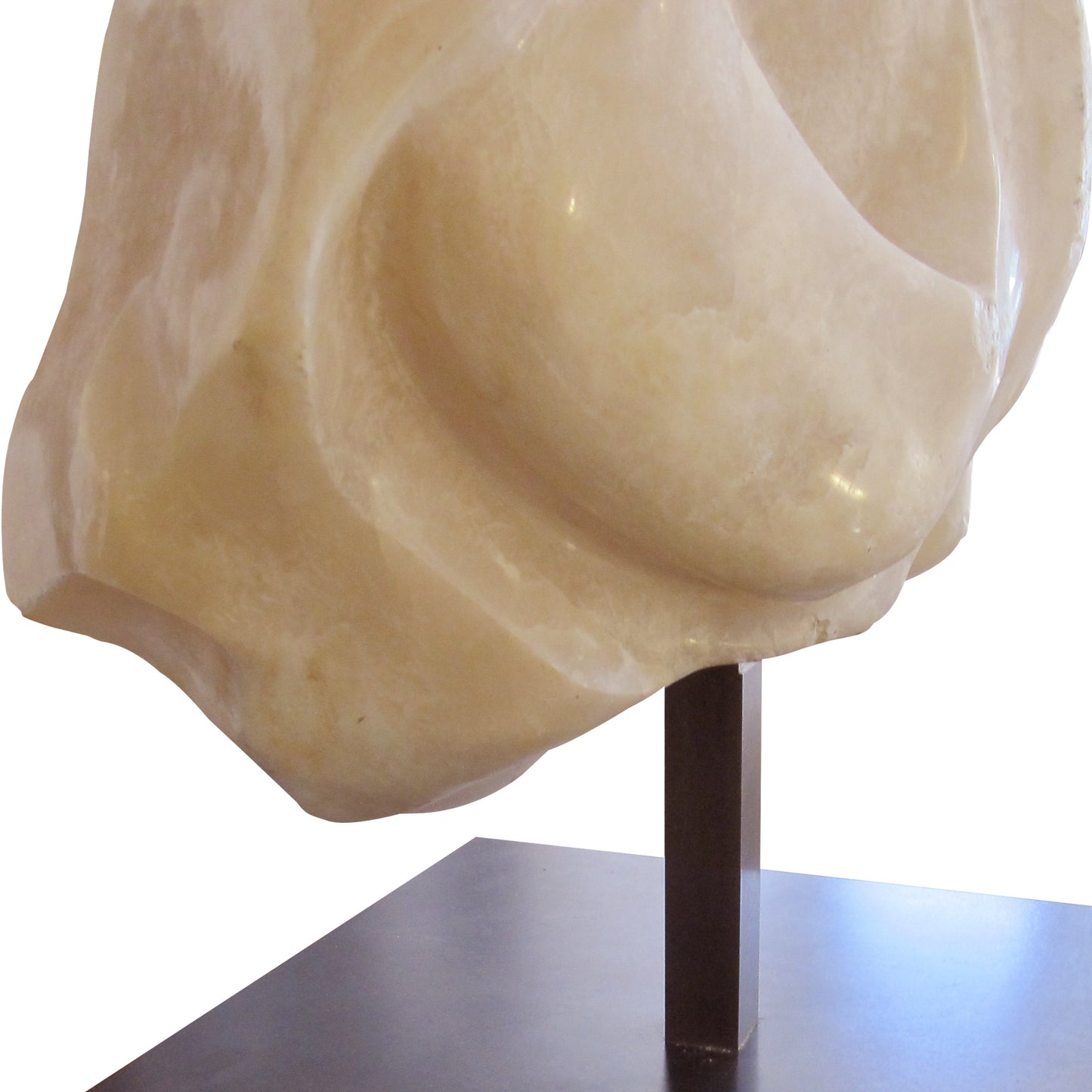 Large Mid-Century Italian Alabaster Abstract Torso Sculpture