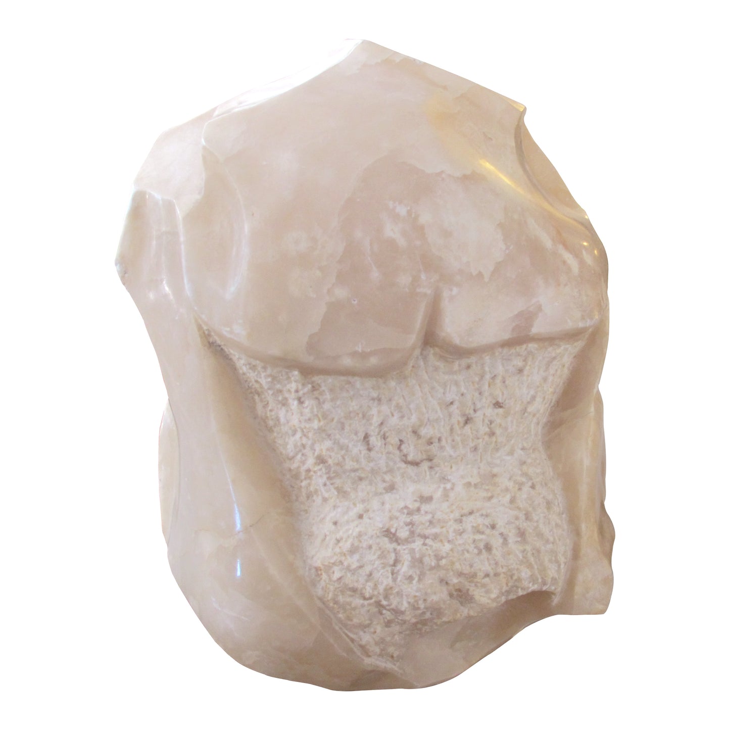 Large Mid-Century Italian Alabaster Abstract Torso Sculpture