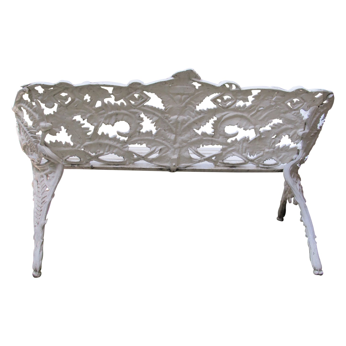 Swedish Mid-Century White Painted Garden Bench