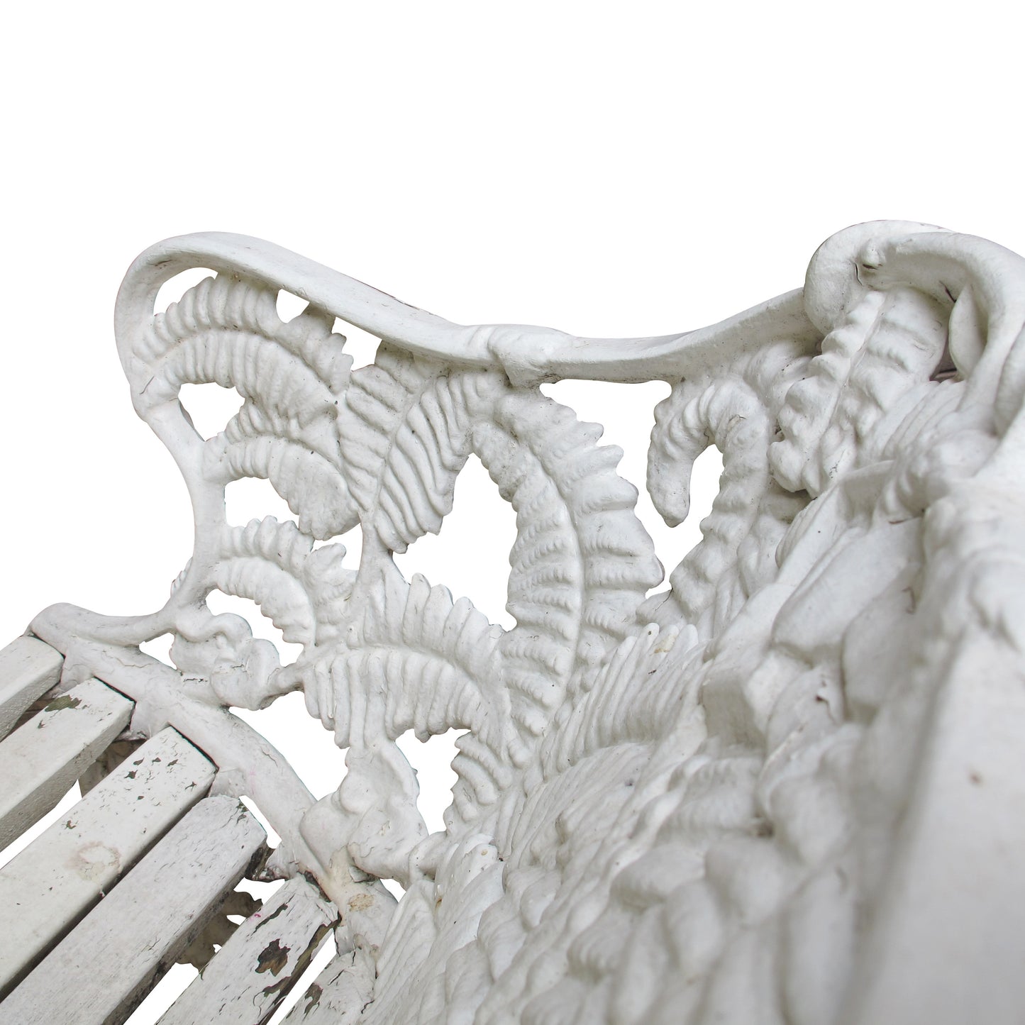 Swedish Mid-Century White Painted Garden Bench