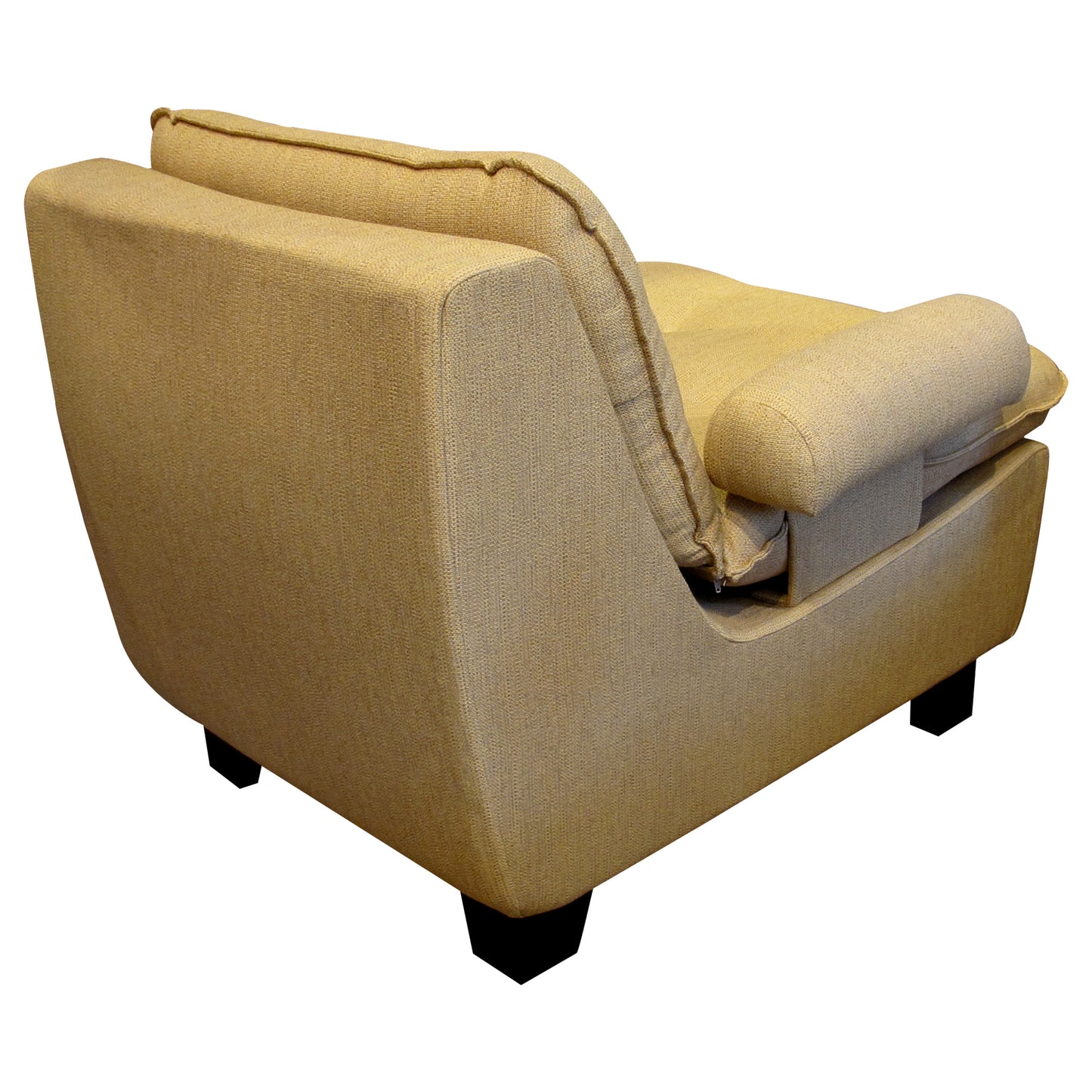 Pair of Vintage French Armchairs in Yellow Upholstery