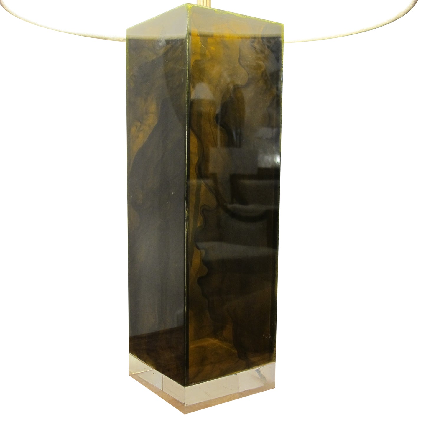 Pair of 1970s Italian Smoked Perspex Table Lamps