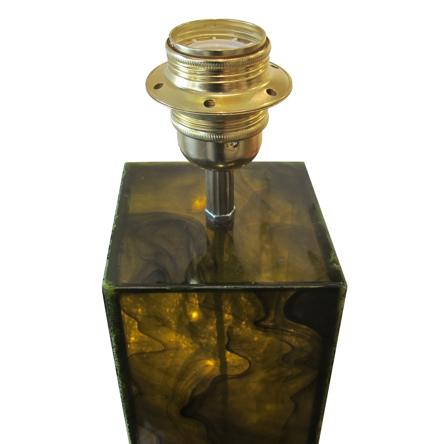 Pair of 1970s Italian Smoked Perspex Table Lamps