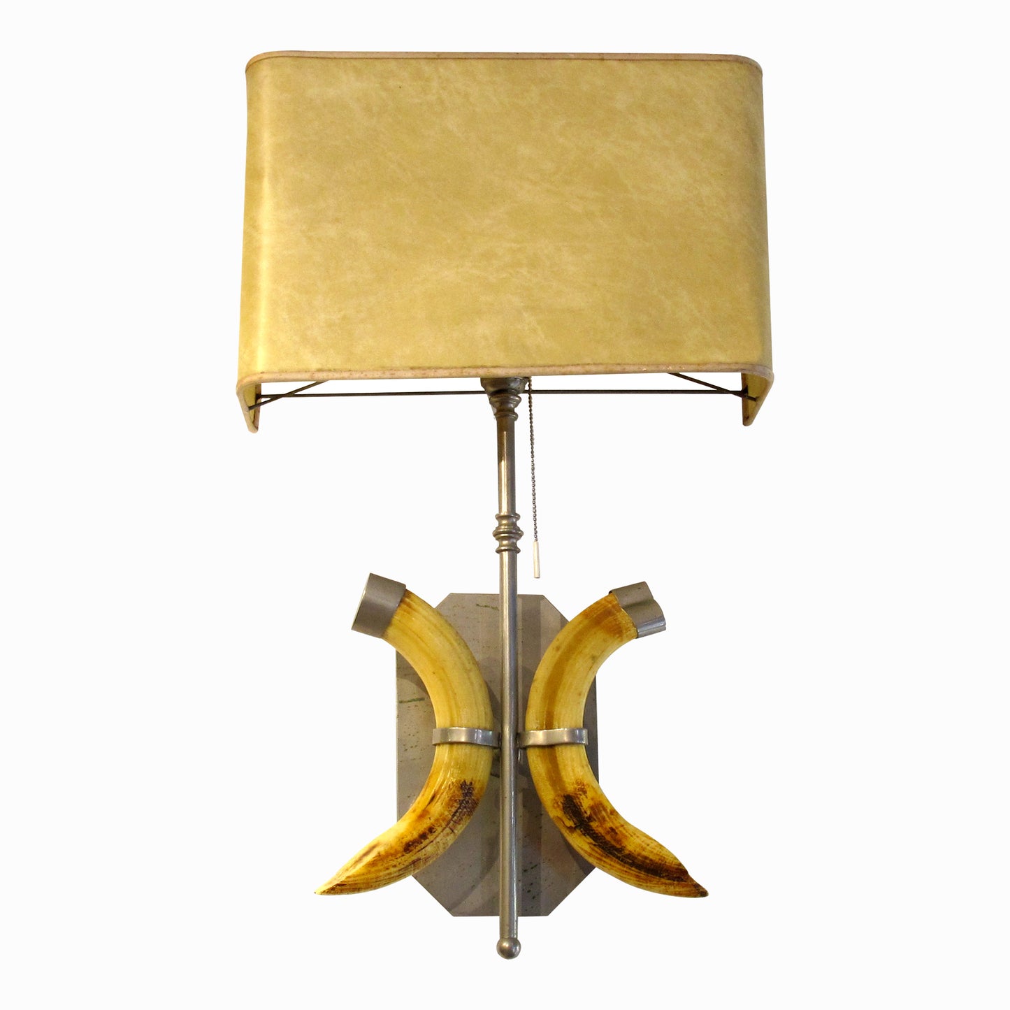 1970s English Pair of Tusks Wall Light In the Style of Anthony Redmile