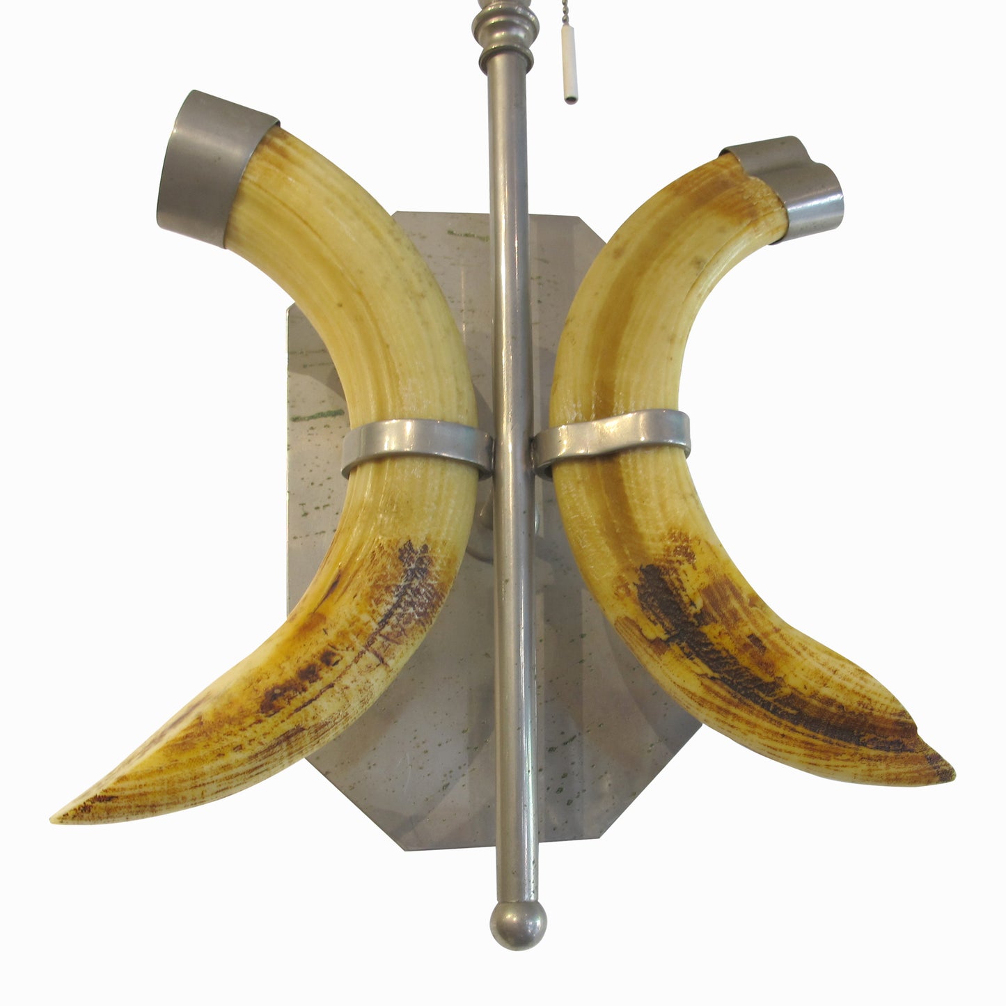 1970s English Pair of Tusks Wall Light In the Style of Anthony Redmile