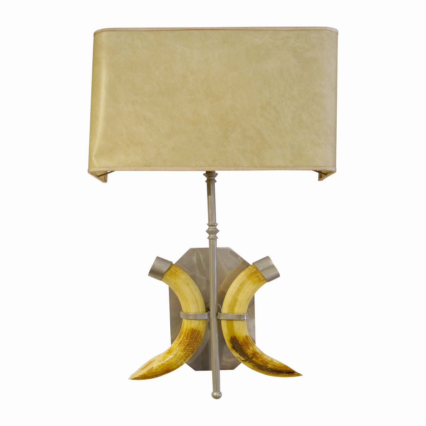 1970s English Pair of Tusks Wall Light In the Style of Anthony Redmile