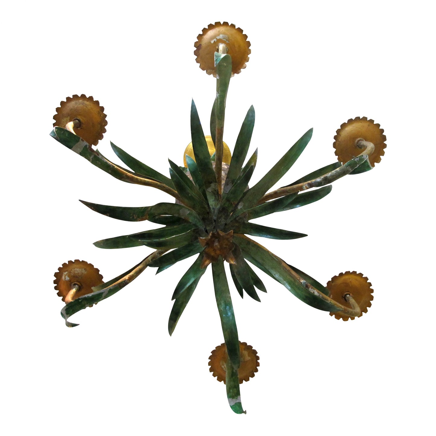 Mid-Century French Handcrafted Organic Pineapple Shaped Chandelier