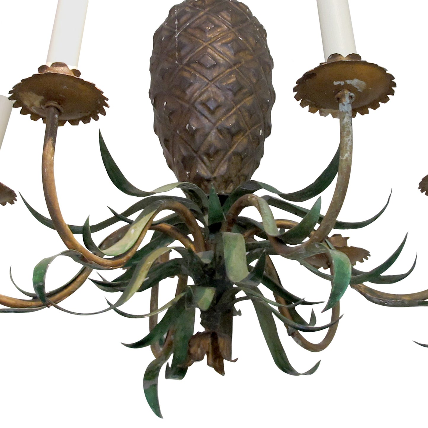 Mid-Century French Handcrafted Organic Pineapple Shaped Chandelier