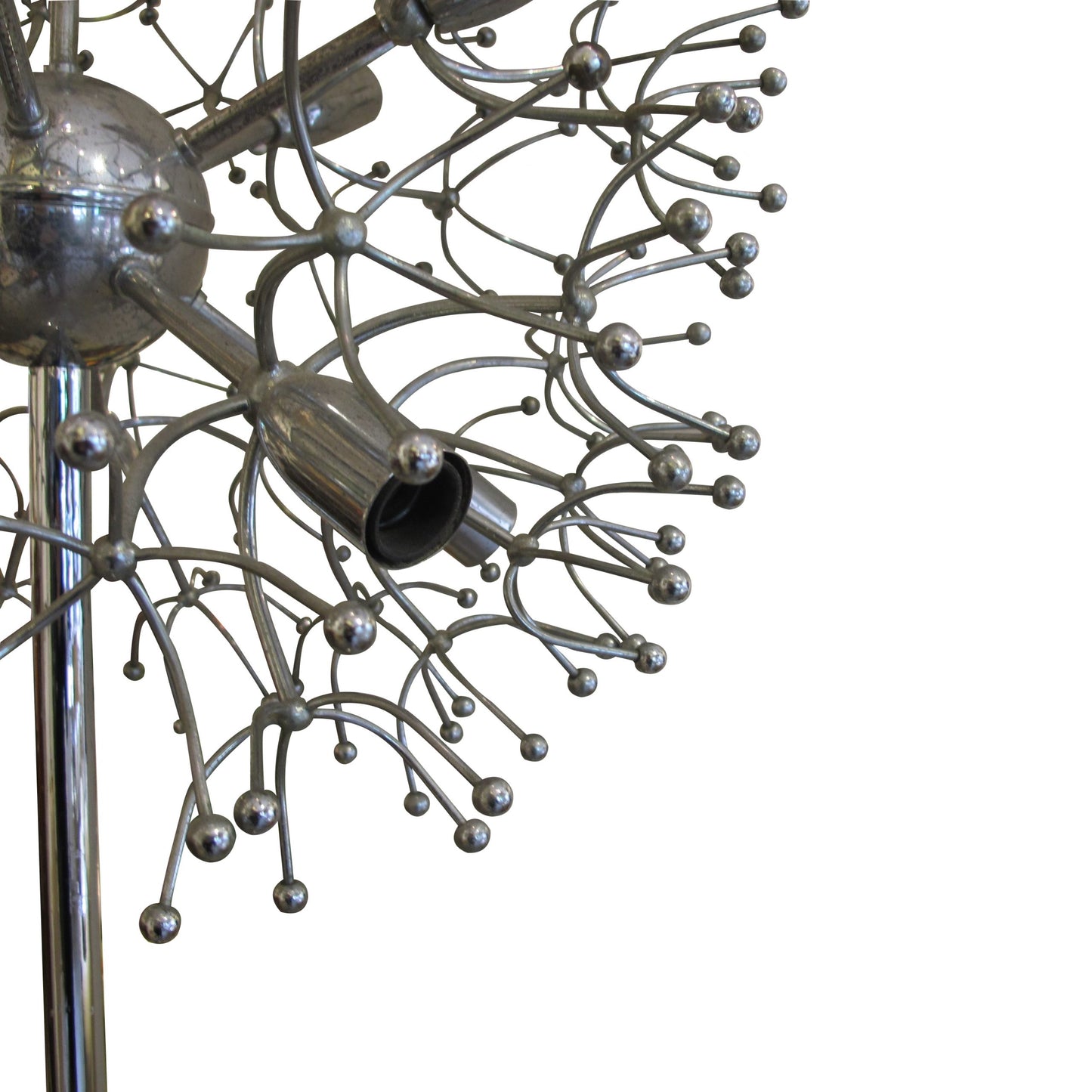 1970s Italian Large Chrome “Sputnik” Floor Lamp by Gaetano Scolari