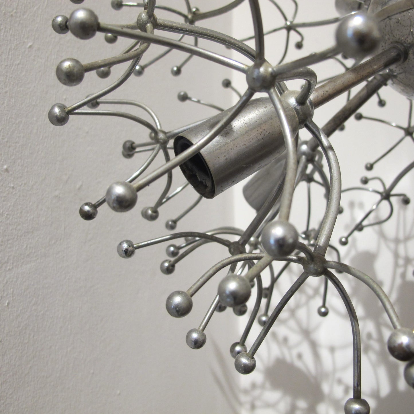 1970s Italian Large Chrome “Sputnik” Floor Lamp by Gaetano Scolari