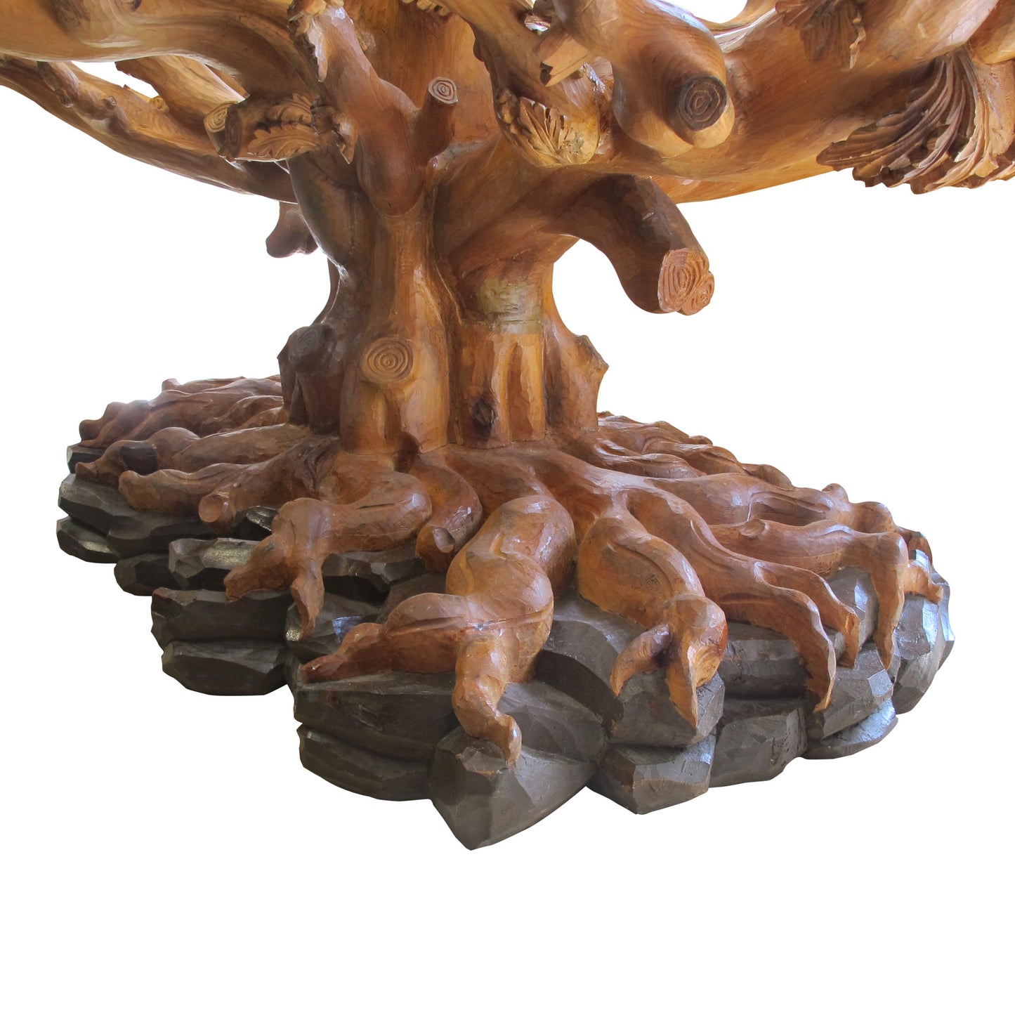 1960s Italian Hand-Carved Tree Shaped Large Dining/Centre Table Base by Bartolozzi e Maioli