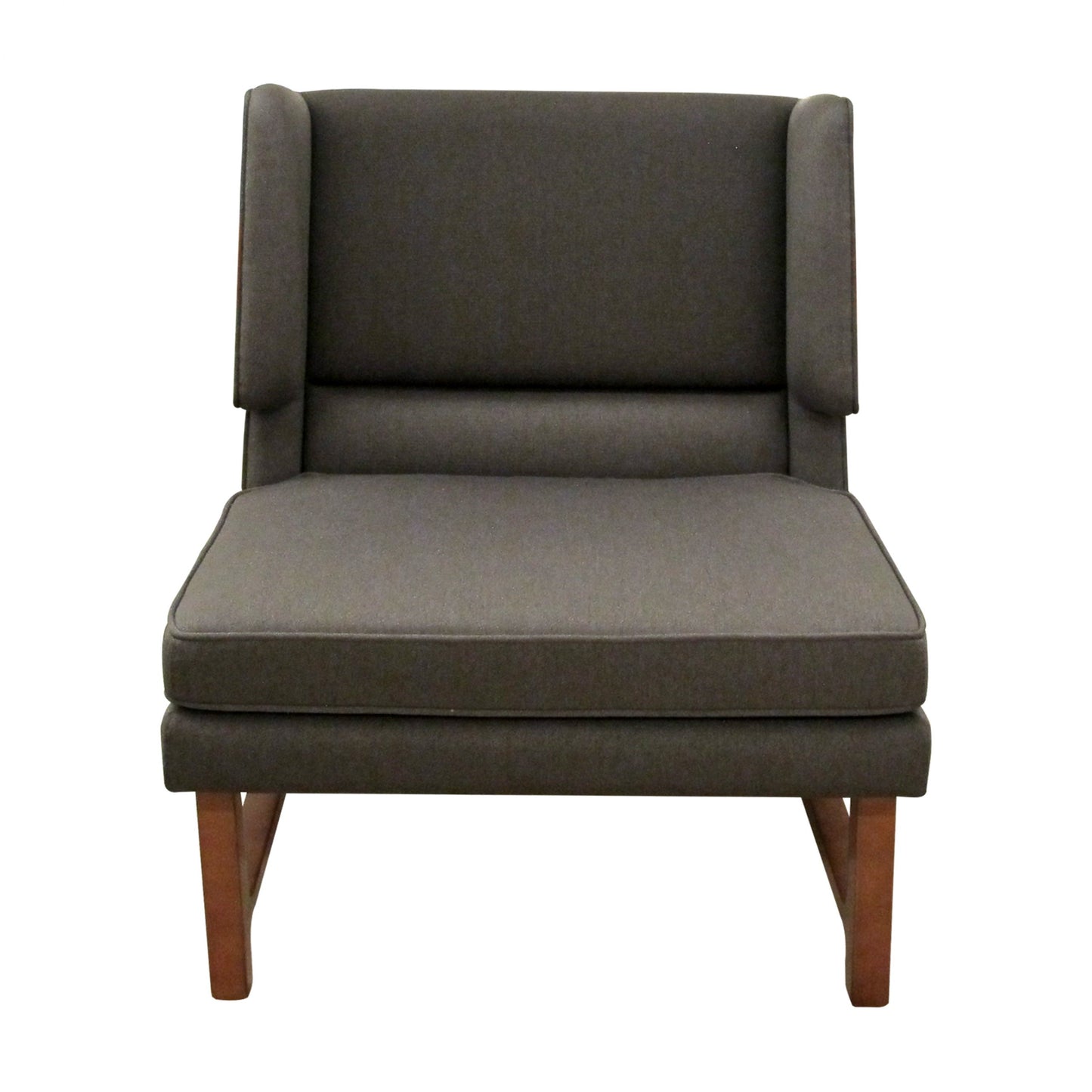 English Modern Large Wingback Armchair with its Matching Stool