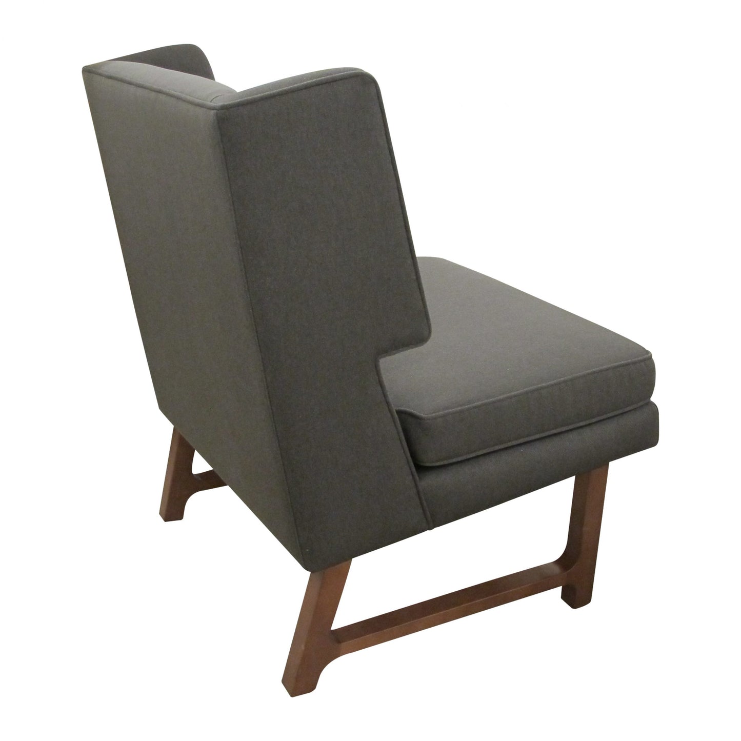 English Modern Large Wingback Armchair with its Matching Stool