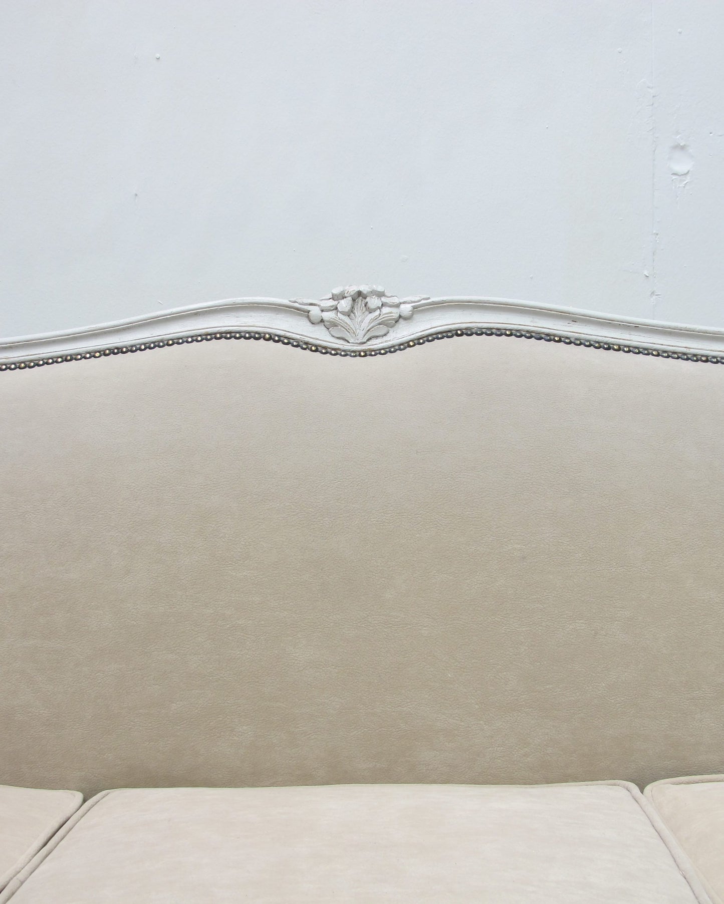 Early 20th Century French Three Seater Sofa, Louis XV Style With Painted Frame