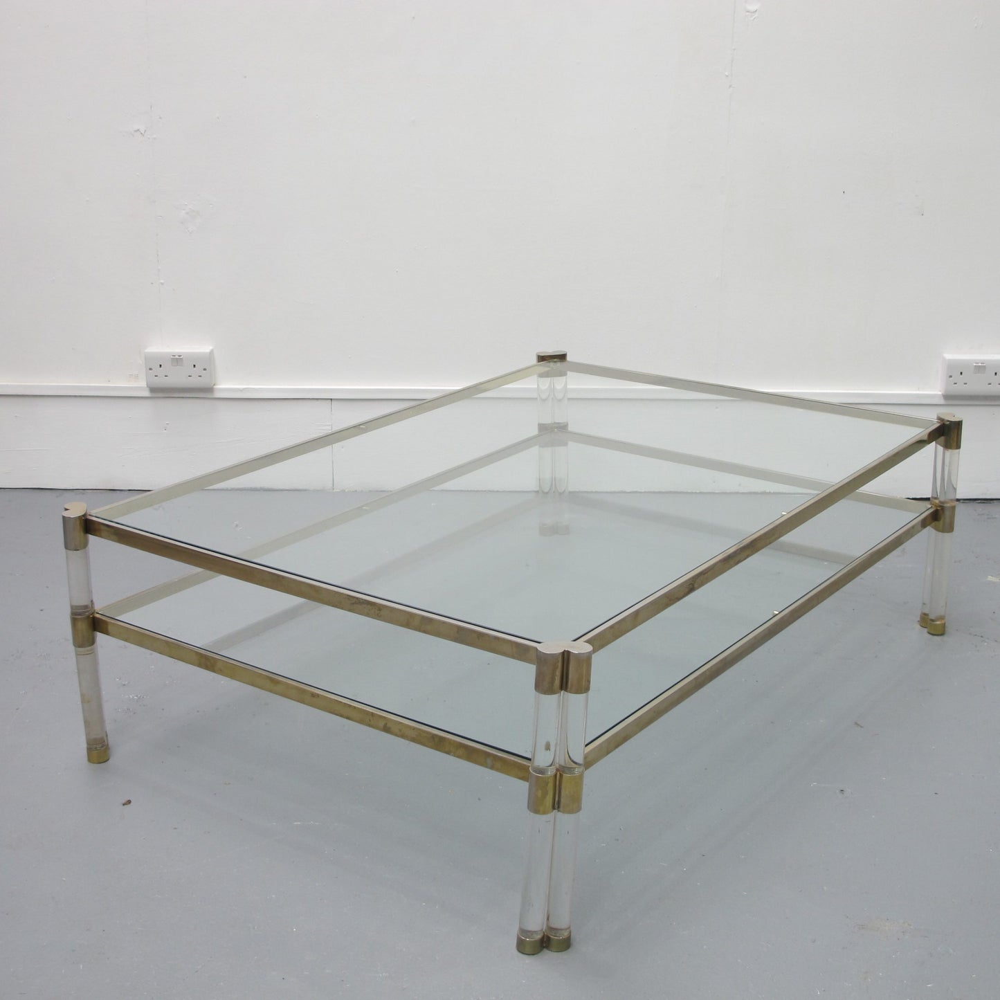 Perspex and Glass Coffee Table