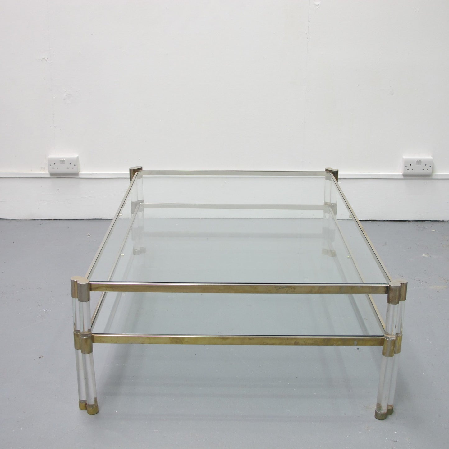 Perspex and Glass Coffee Table