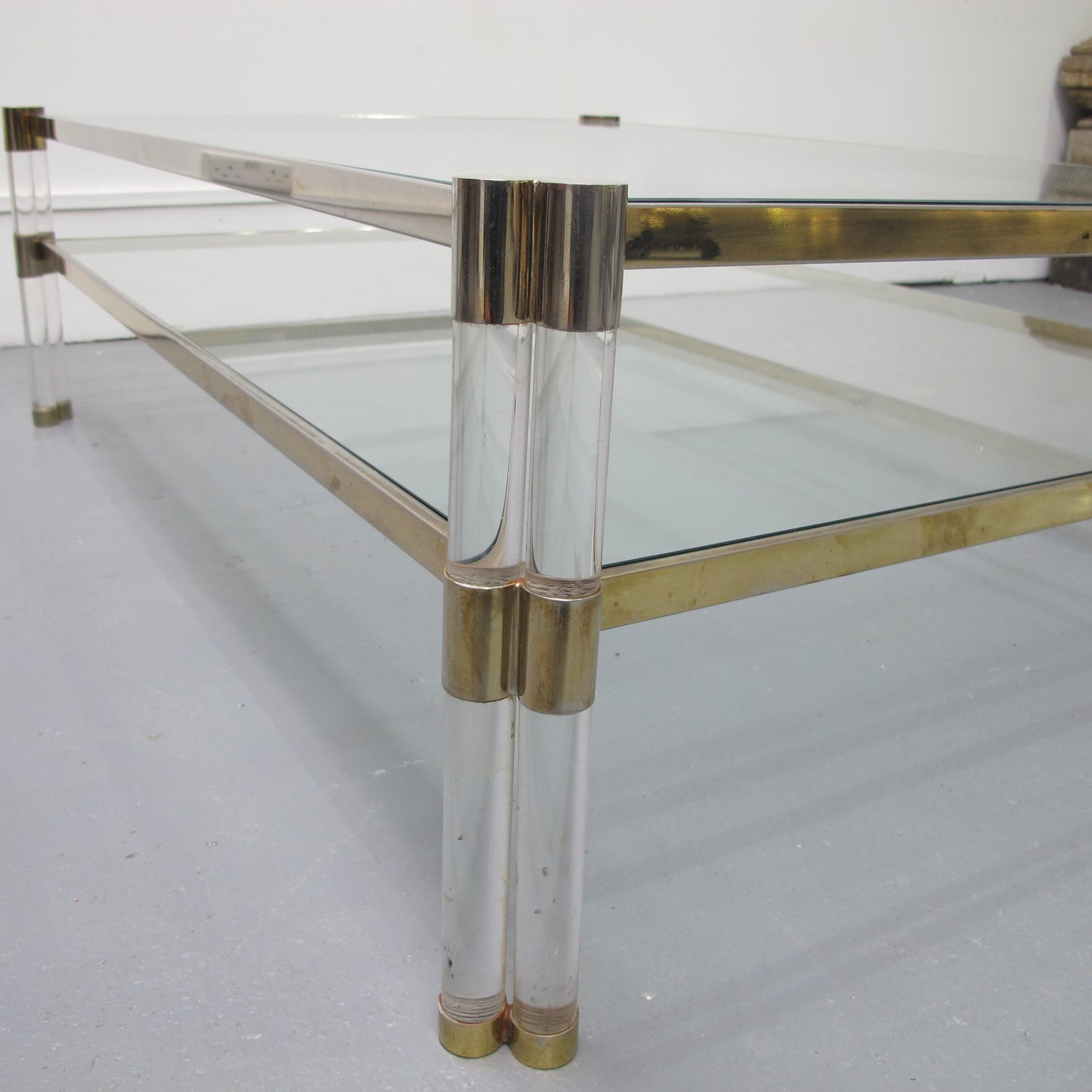 Perspex and Glass Coffee Table