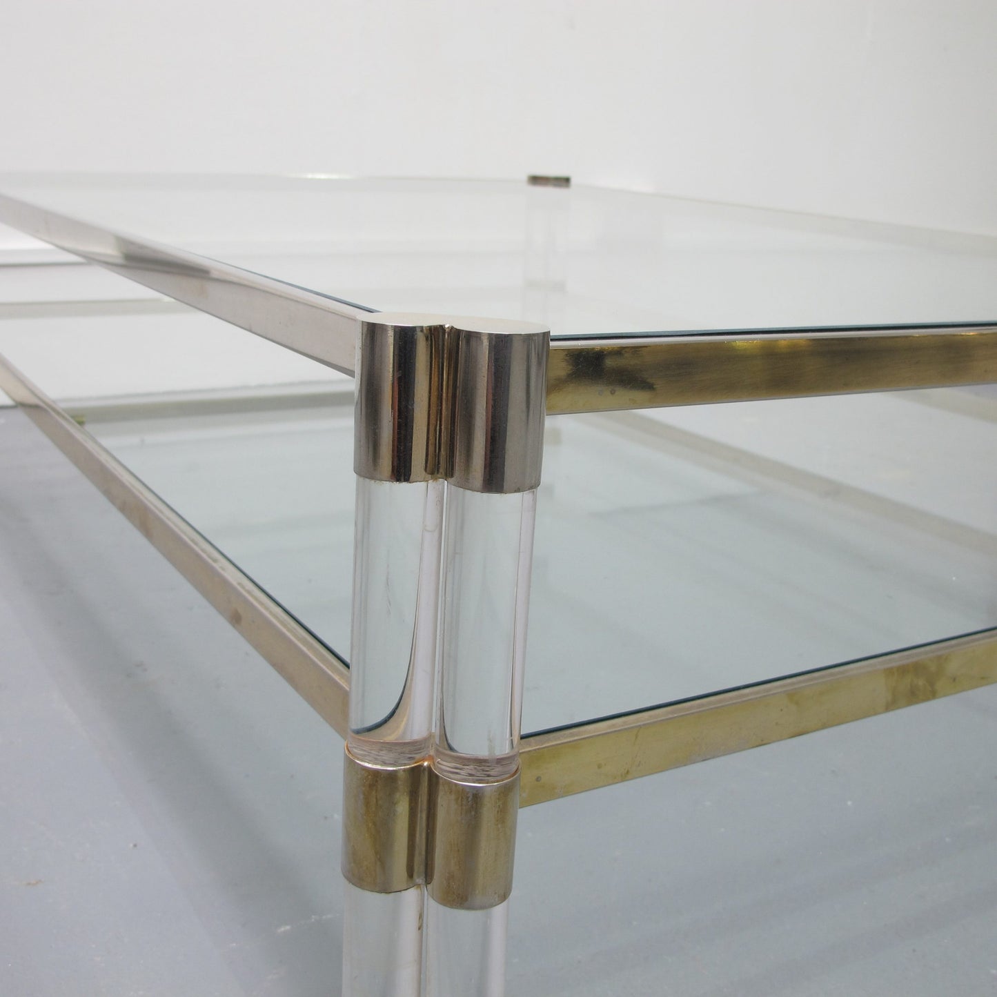 Perspex and Glass Coffee Table