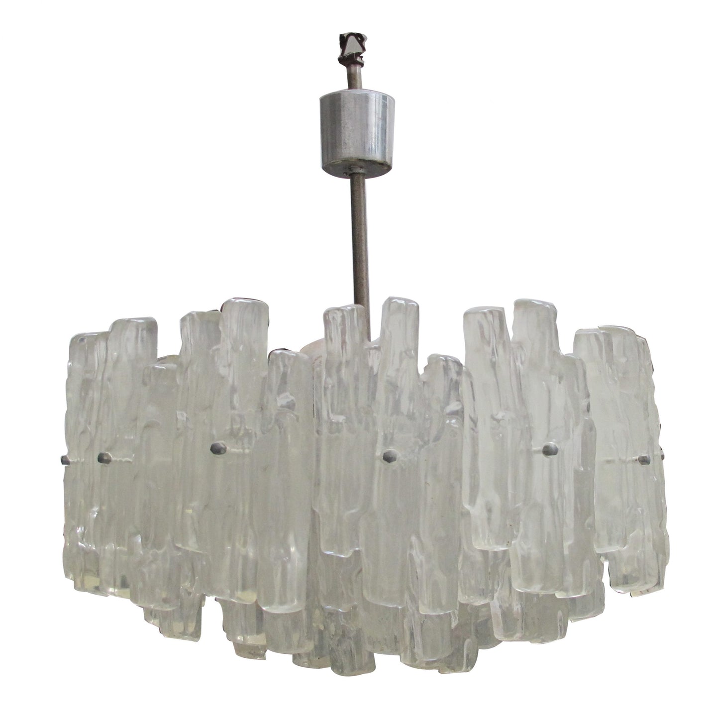 1960s Lucite Icicles Chandelier by J.T. Kalmar, Austrian