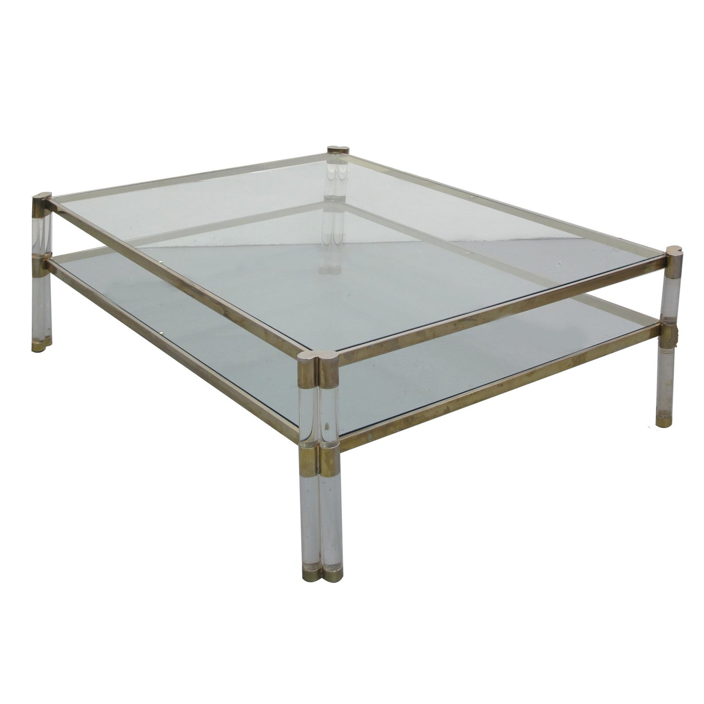 Perspex and Glass Coffee Table