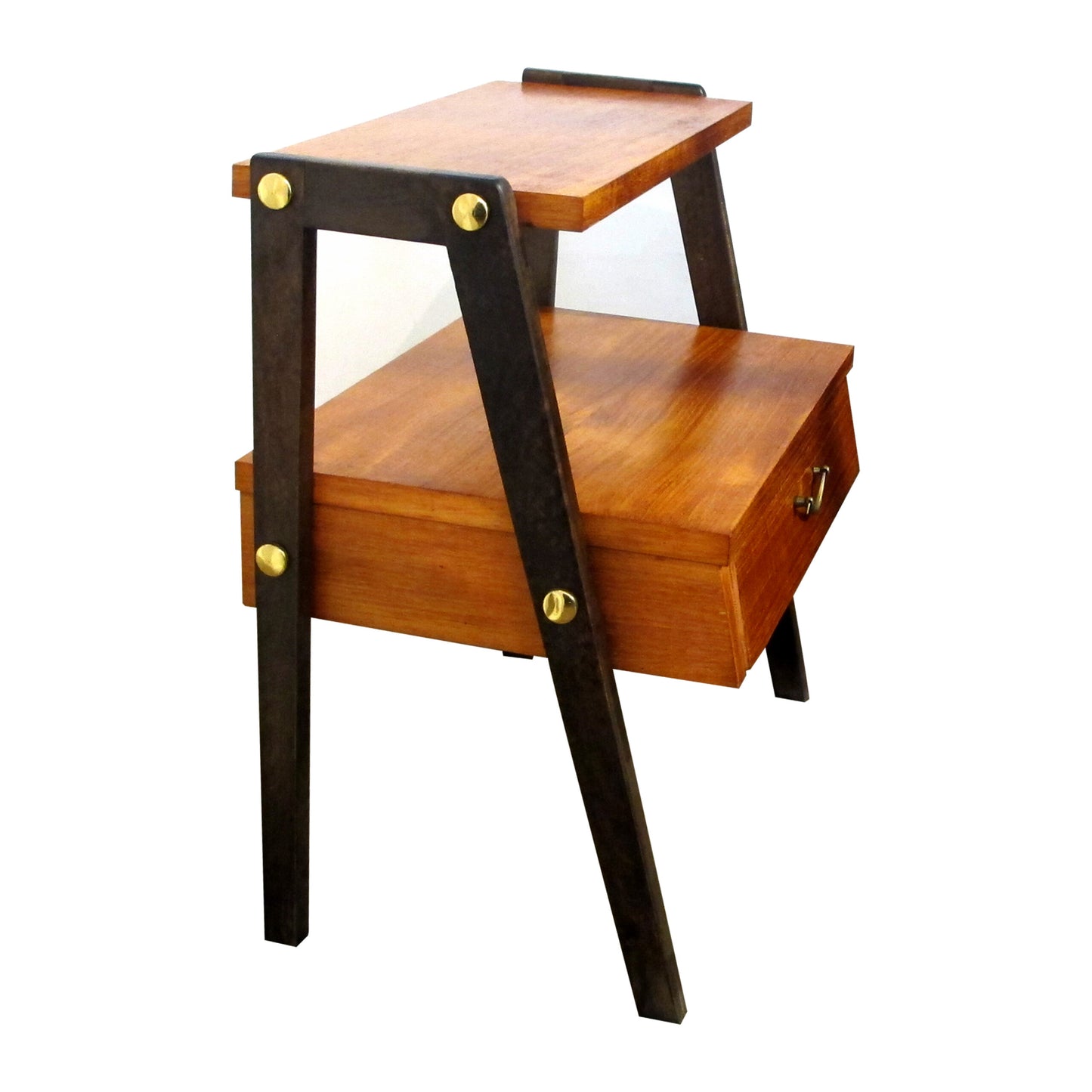 Mid-Century Modern Set of Two Scandinavian Teak Bedside Tables