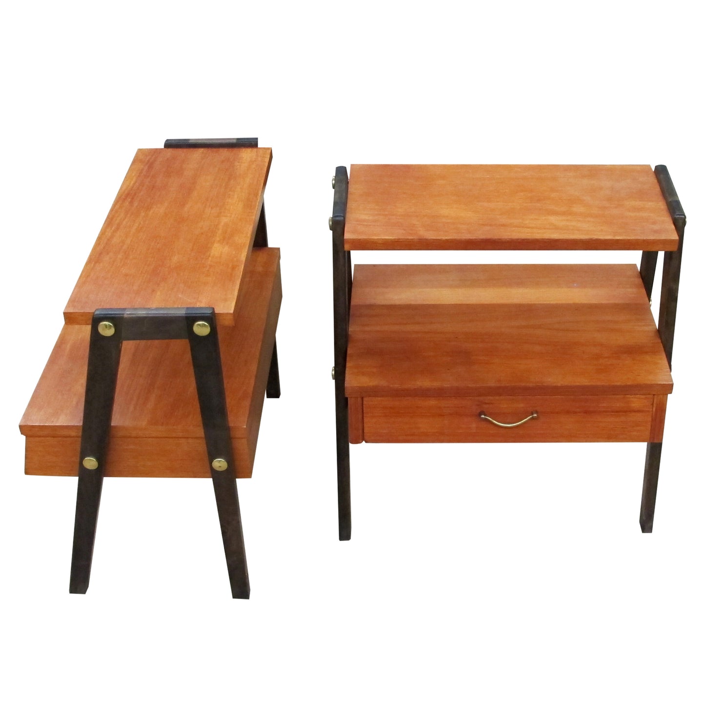 Mid-Century Modern Set of Two Scandinavian Teak Bedside Tables