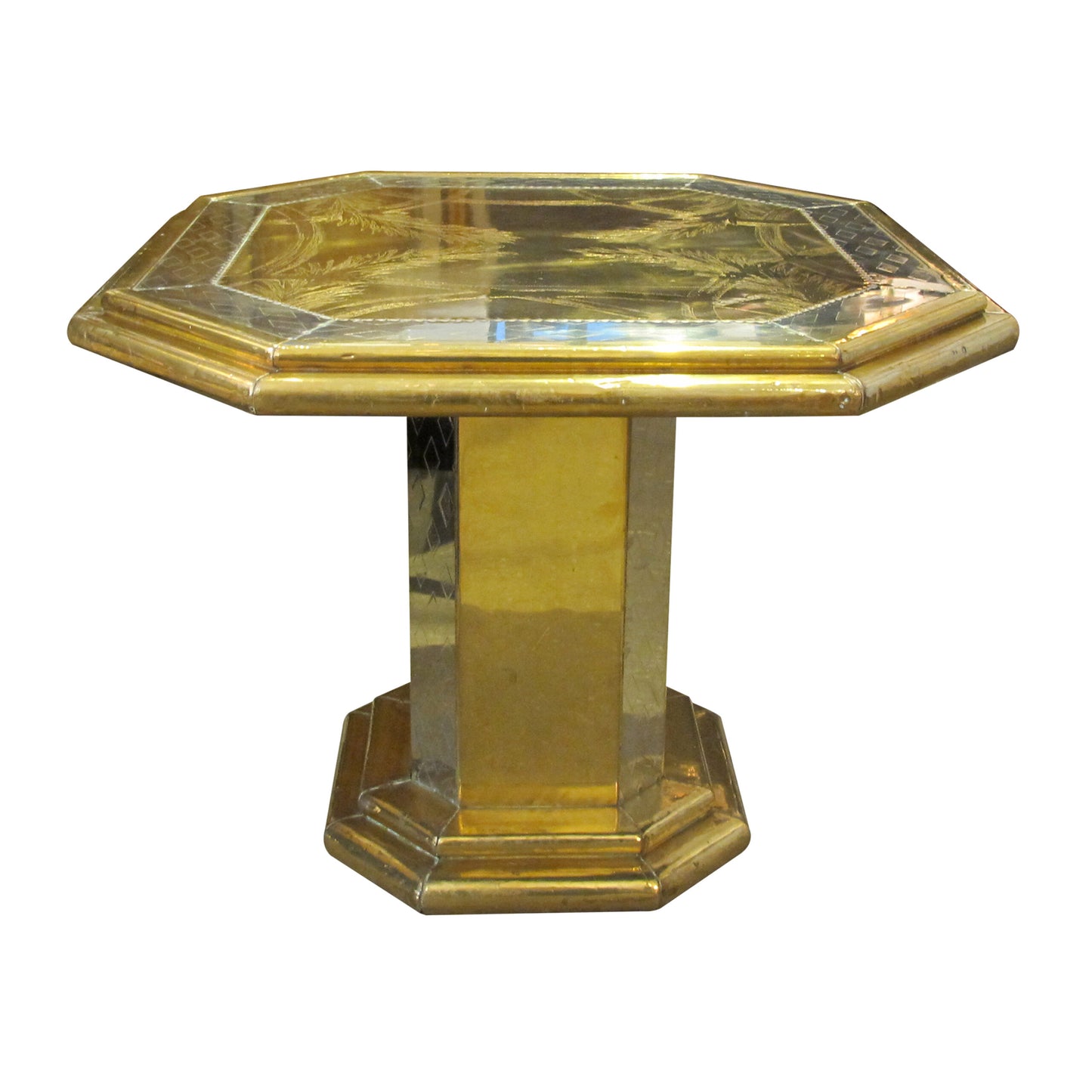 1970s Pair of Brass Side Table Signed Harry Snören, Sweden