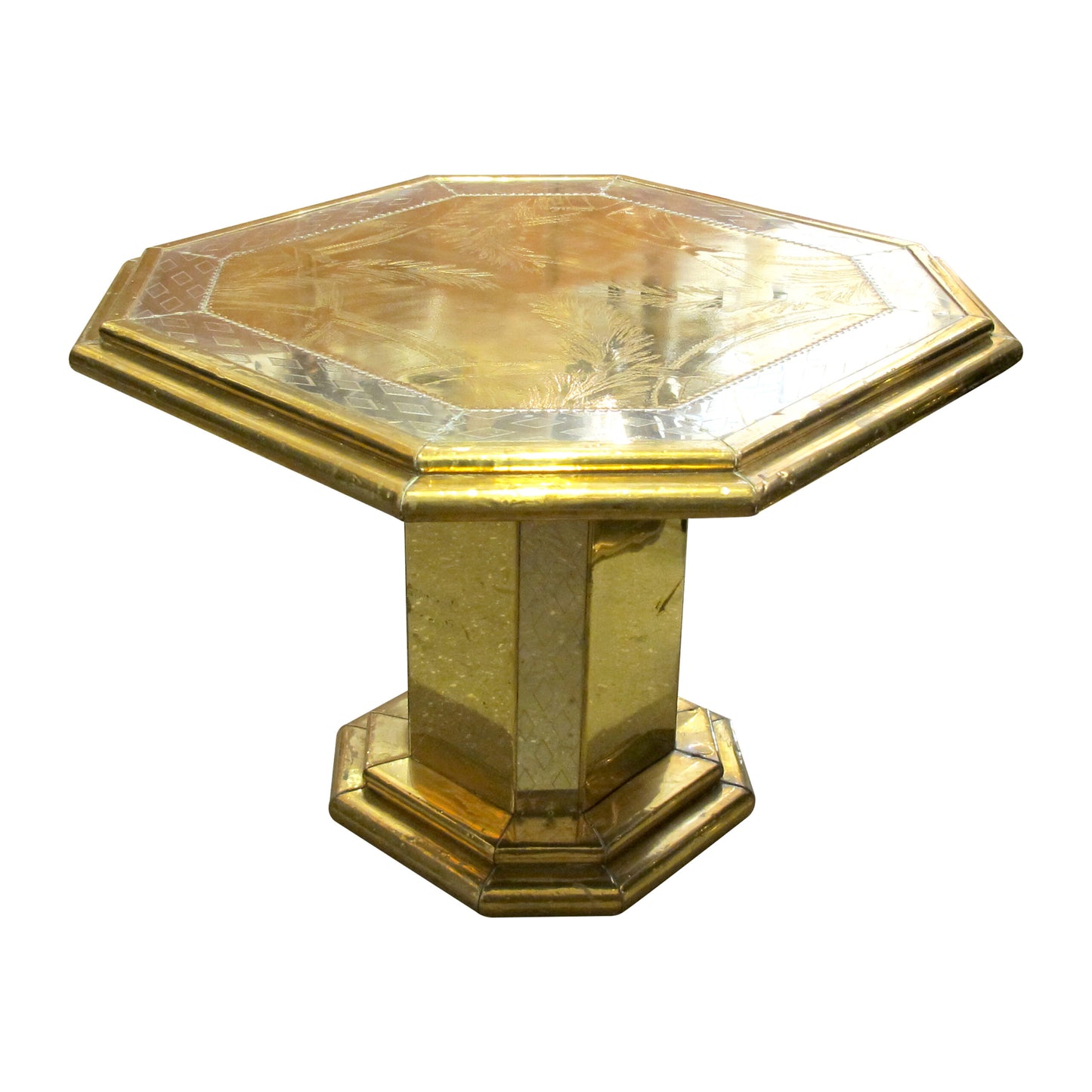 1970s Pair of Brass Side Table Signed Harry Snören, Sweden