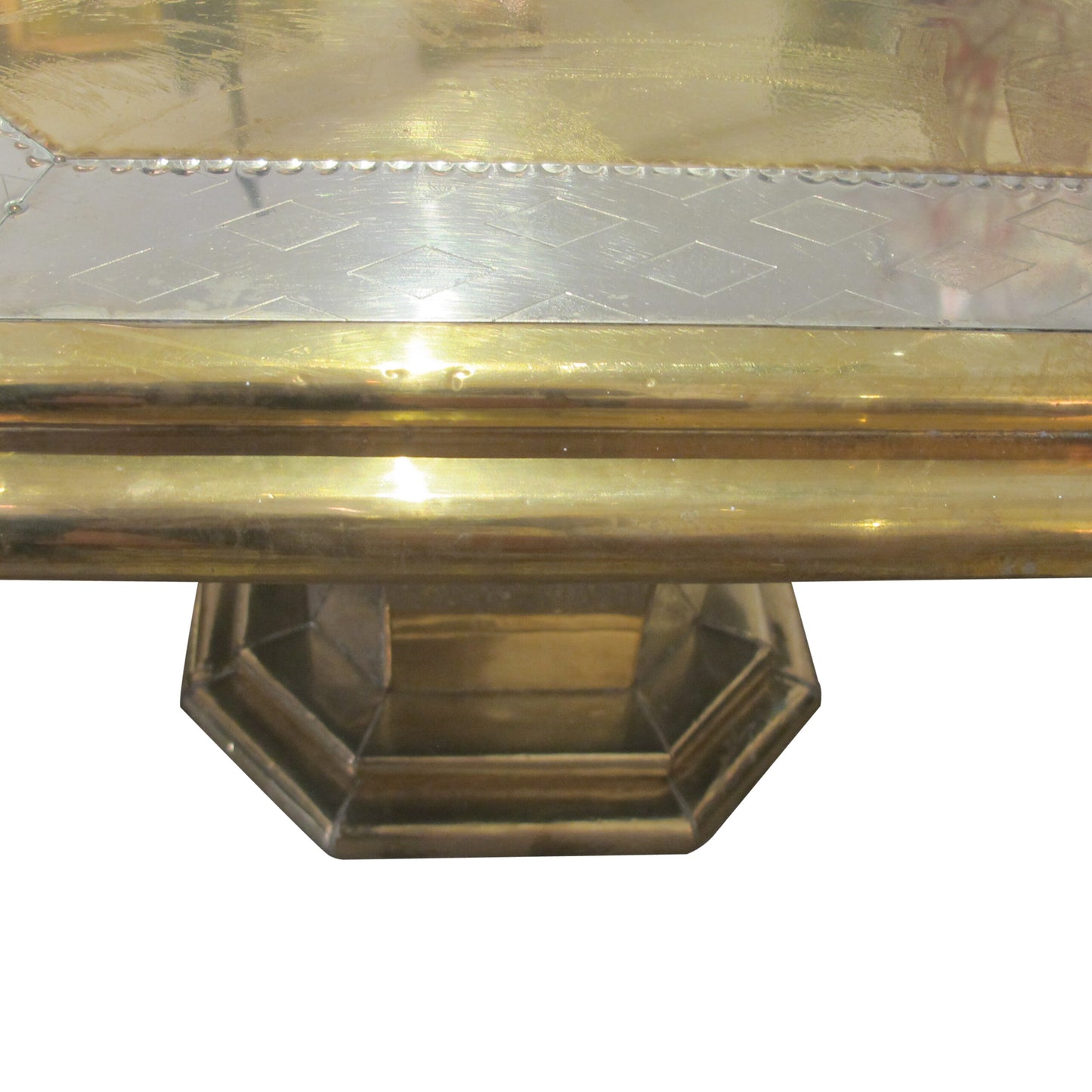 1970s Pair of Brass Side Table Signed Harry Snören, Sweden