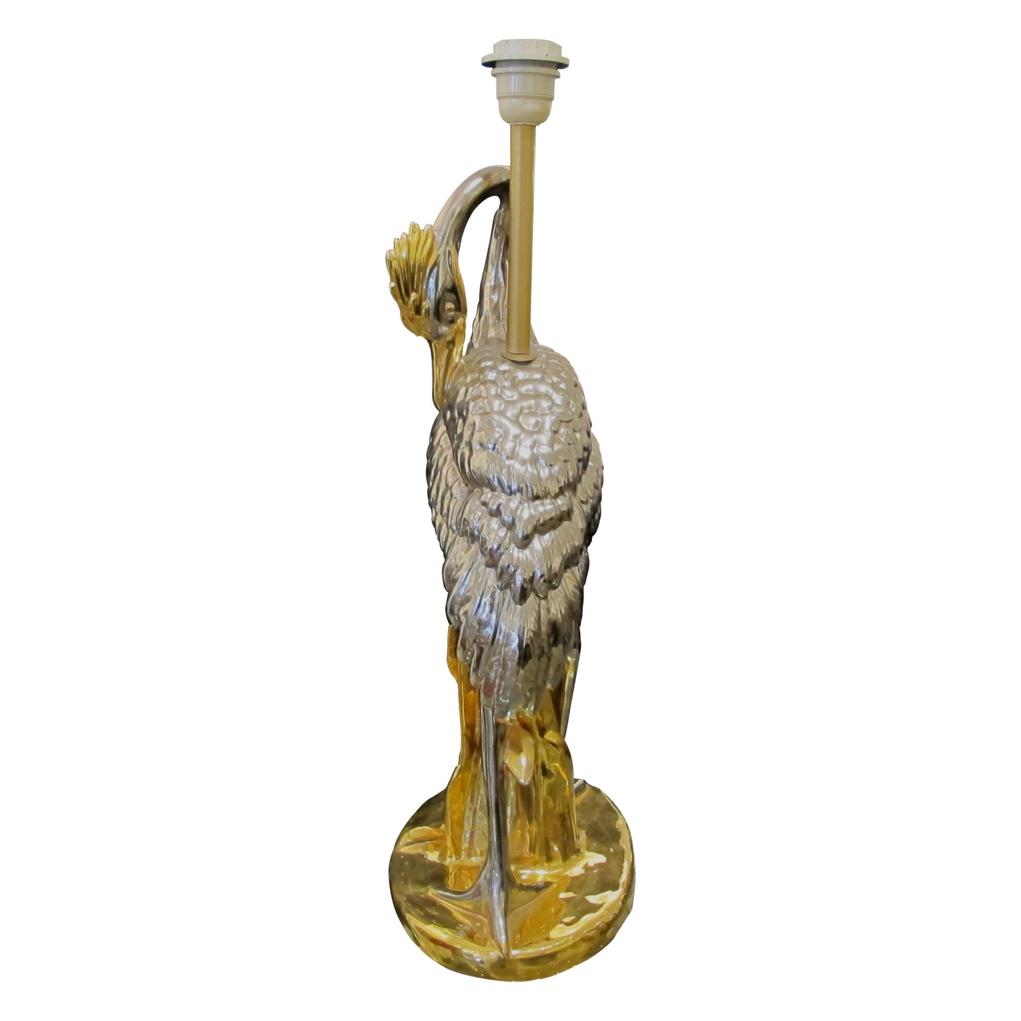 1970s Large Heron Porcelain Table Lamp manufactured by San Marco, Italy