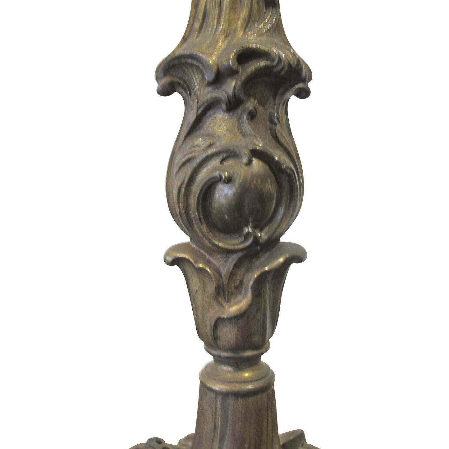 Early 1900s Pair of Art Nouveau Bronze Table Lamps, French