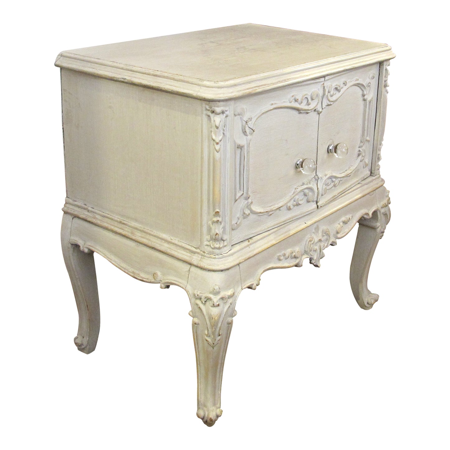 Pair of Painted Bedside Tables – Nightstands, Mid-Century French