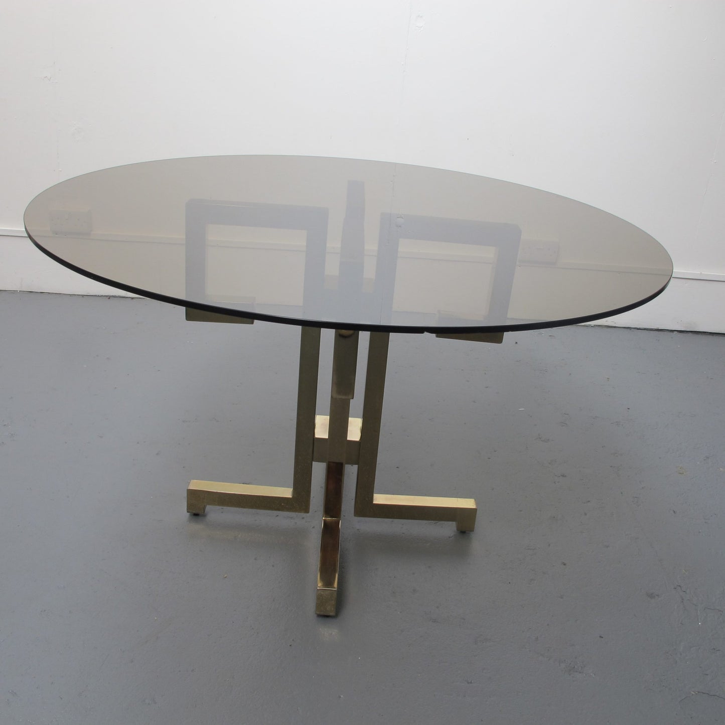 Vintage Round Glass Dining Table