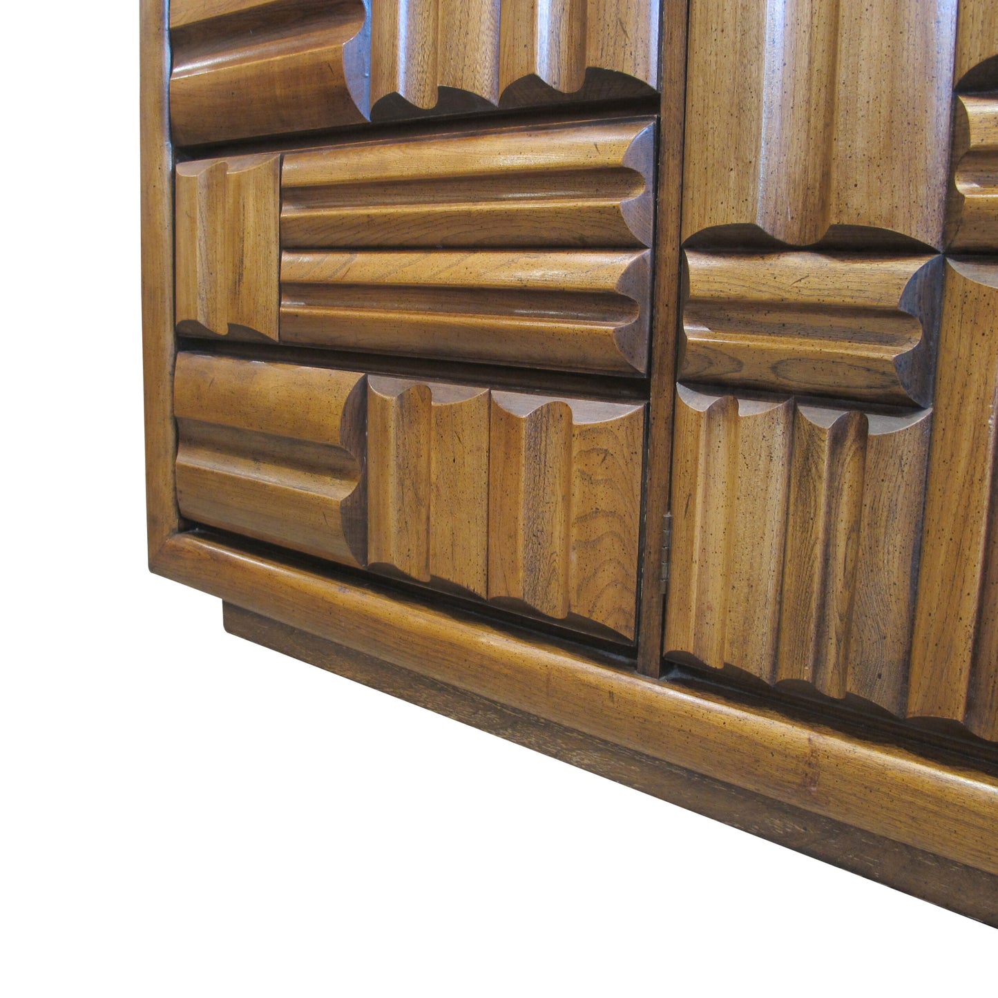 1960s Large “Brutalist” Walnut Sideboard/Credenza By Lane, American