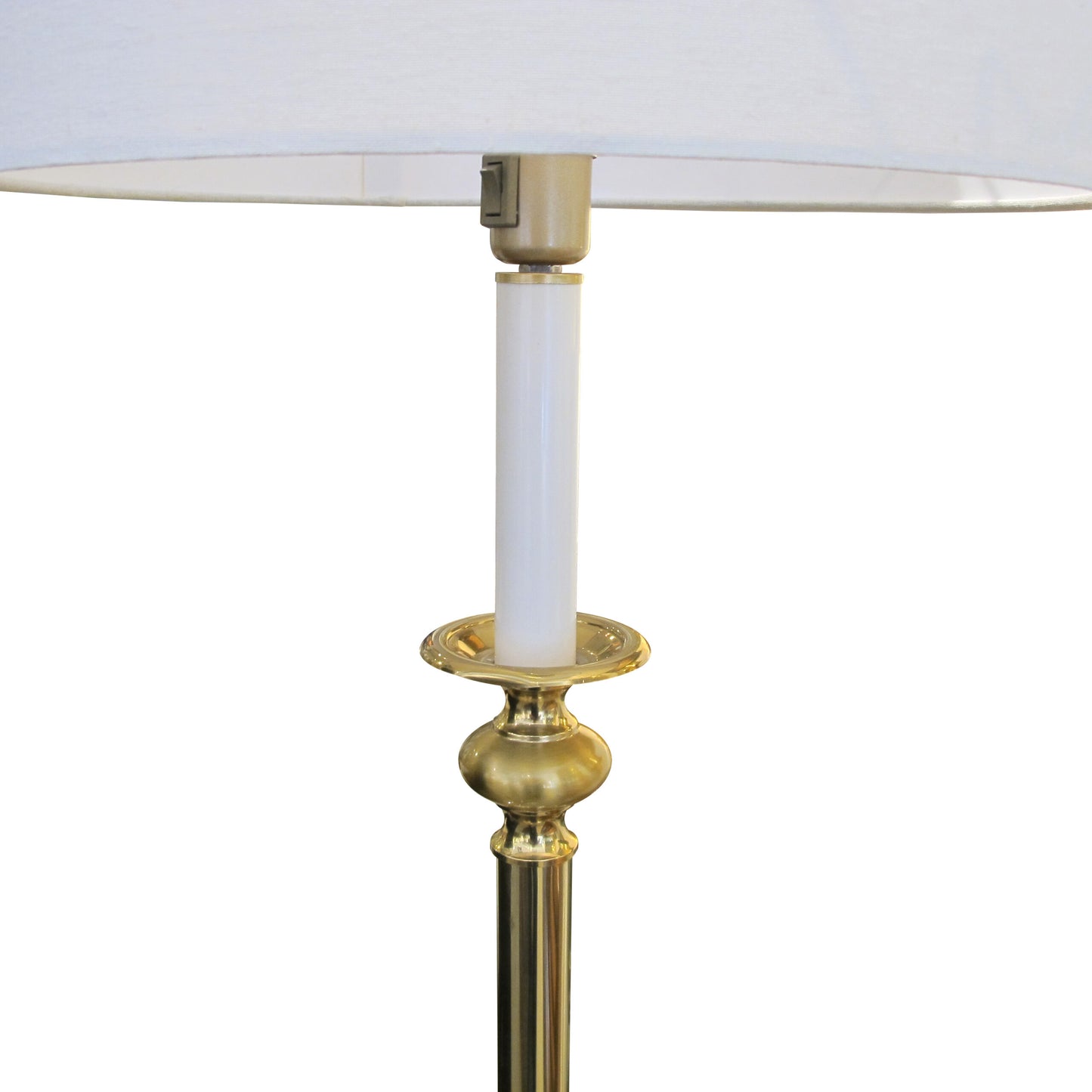 1970s Pair of Brass Floor Lamps with Integrated Side Tables, Swedish