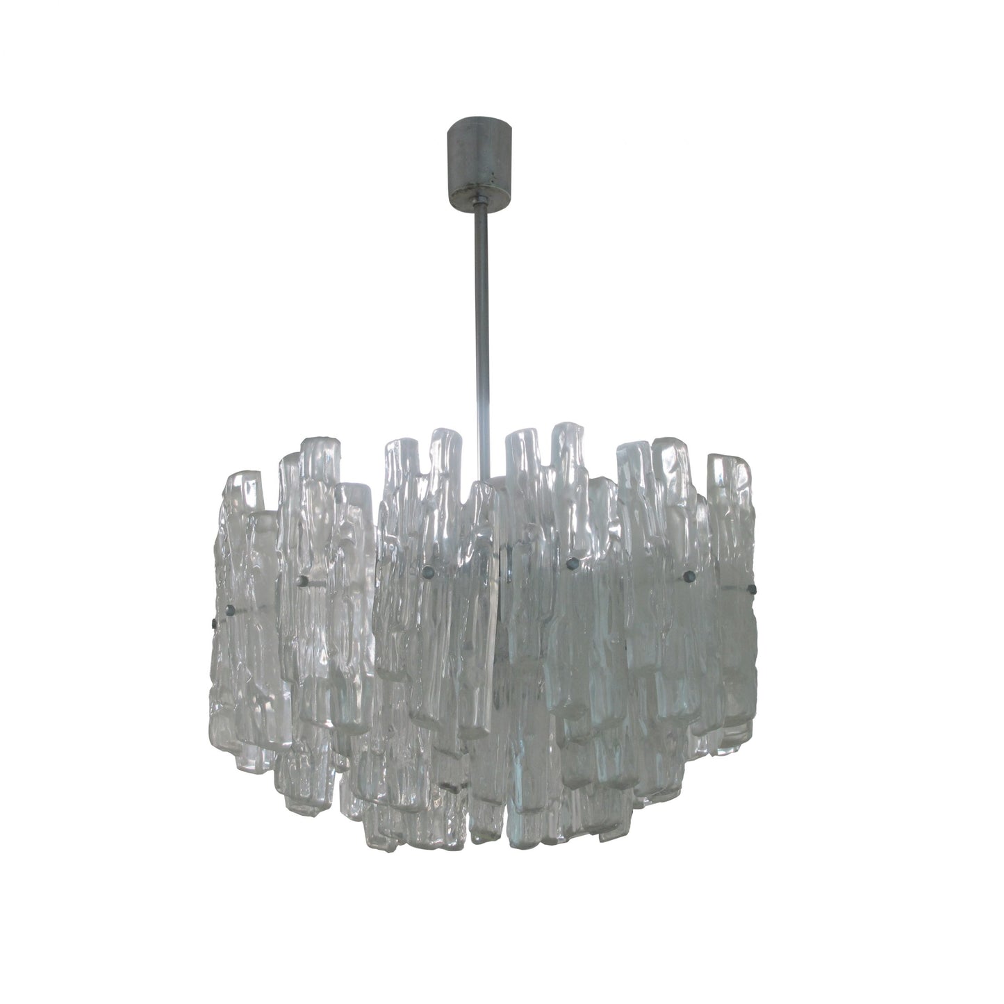 1960s Lucite Icicles Chandelier by J.T. Kalmar, Austrian