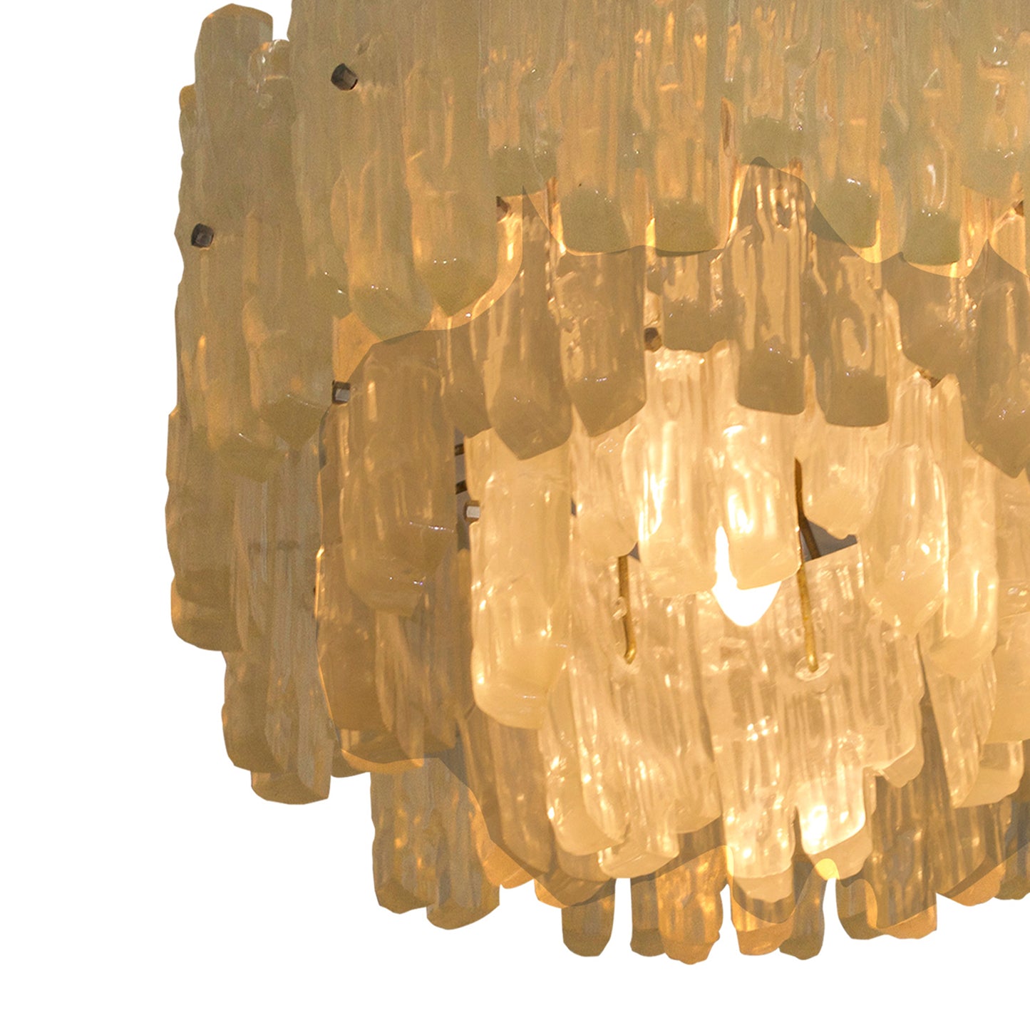 1960s Lucite Icicles Chandelier by J.T. Kalmar, Austrian