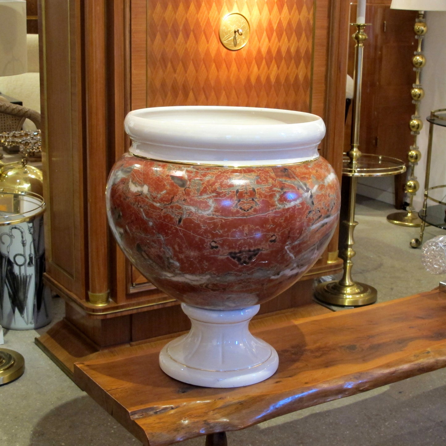 1970s Oversize Highly Decorative Urn/Planter by Tommaso Barbi, Italian