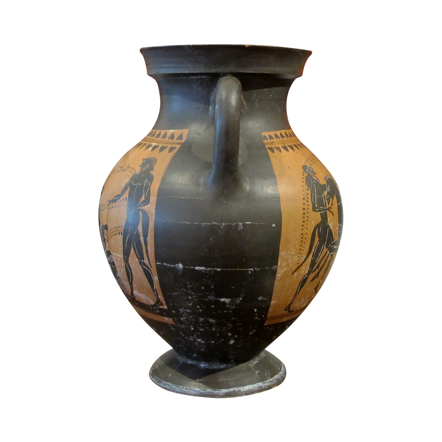 Early 20th Century Italian Set Of Five Decorative Etruscan Style Lekythos Vases