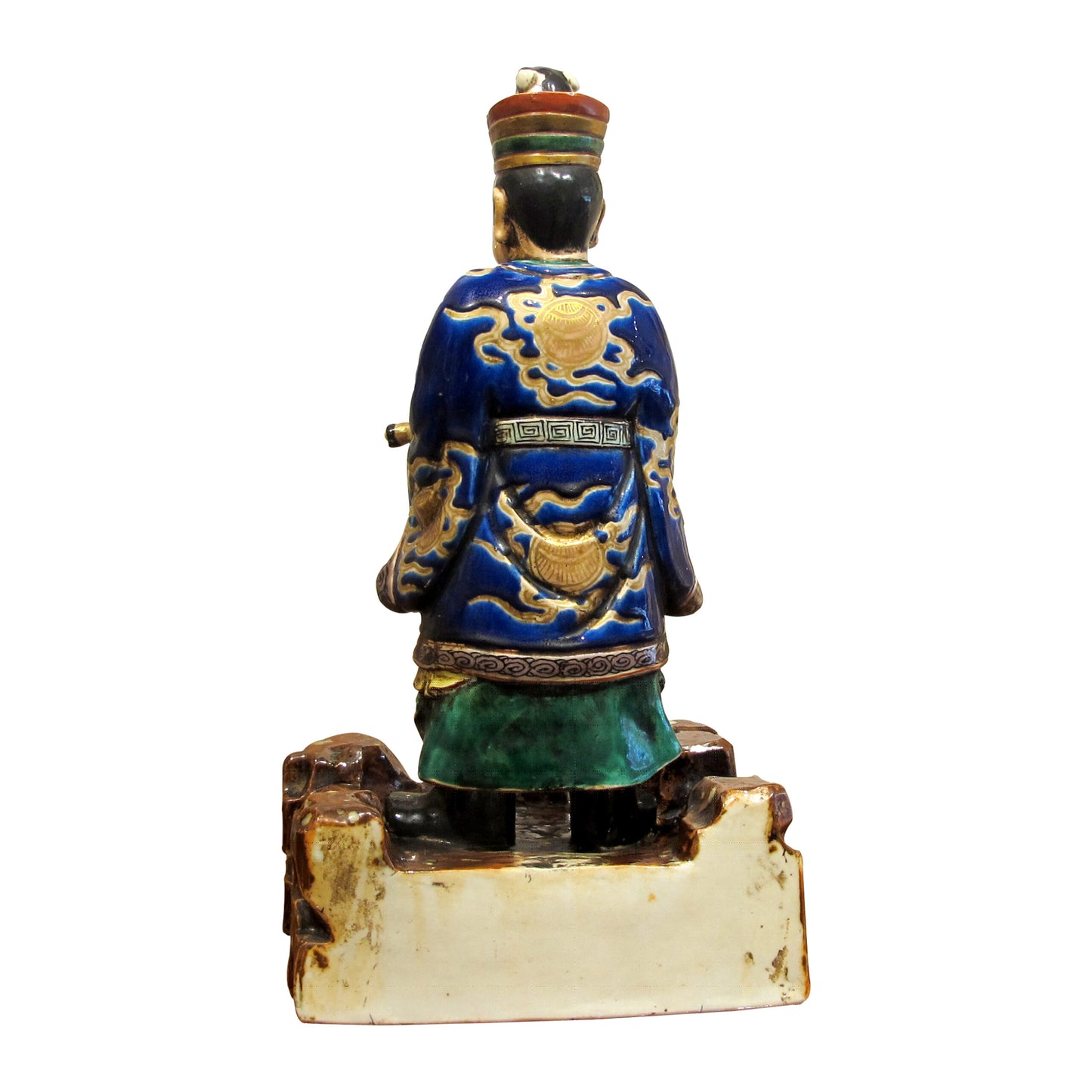 Set of Two Chinese Porcelain Statues with Zodiac Hat Symbols, 1900s