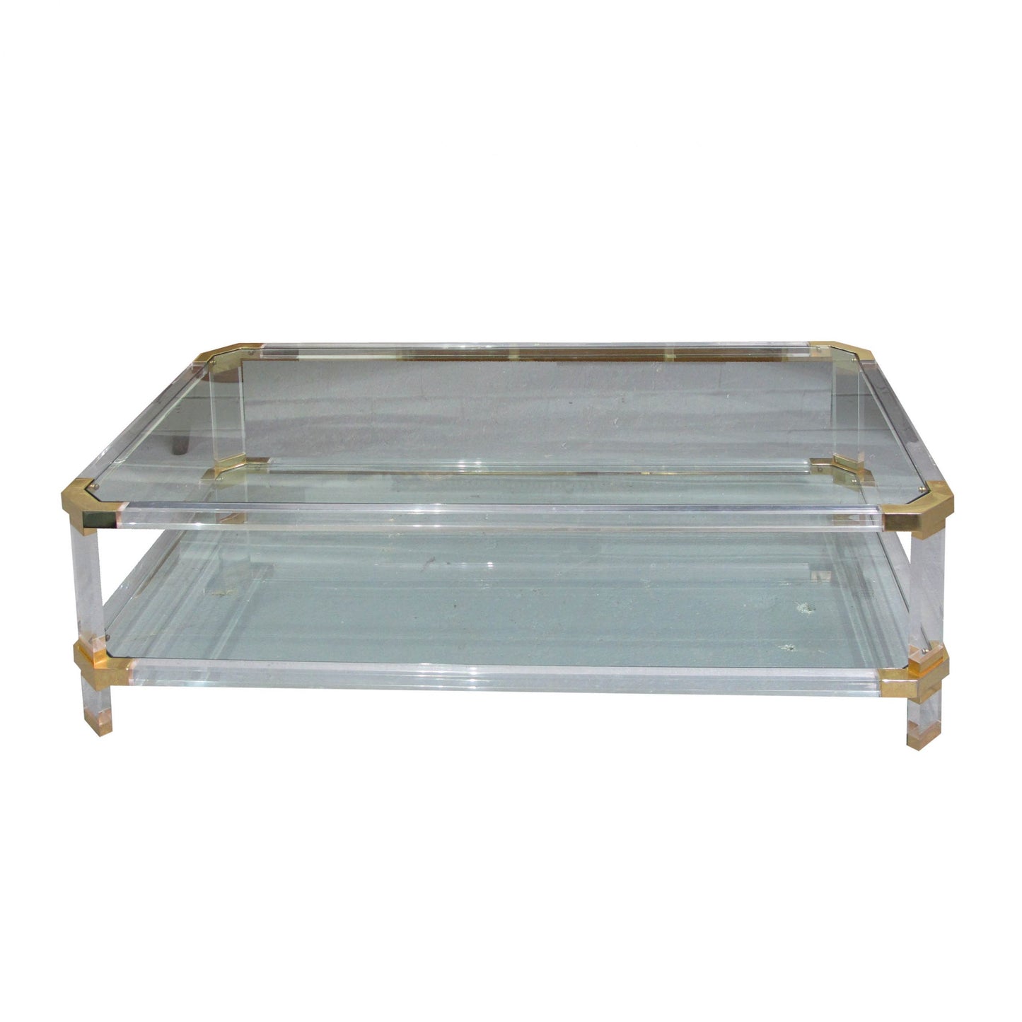 Rectangular Perspex coffee table