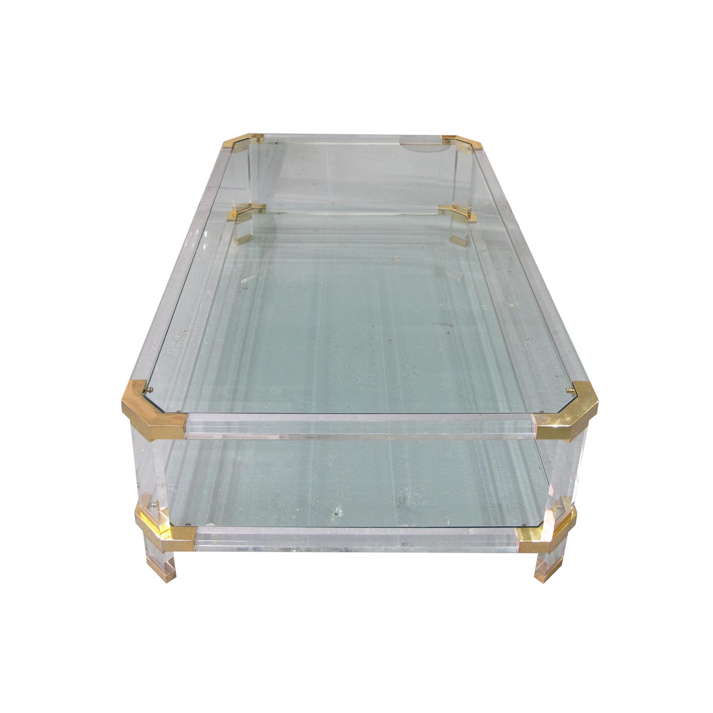 Rectangular Perspex coffee table