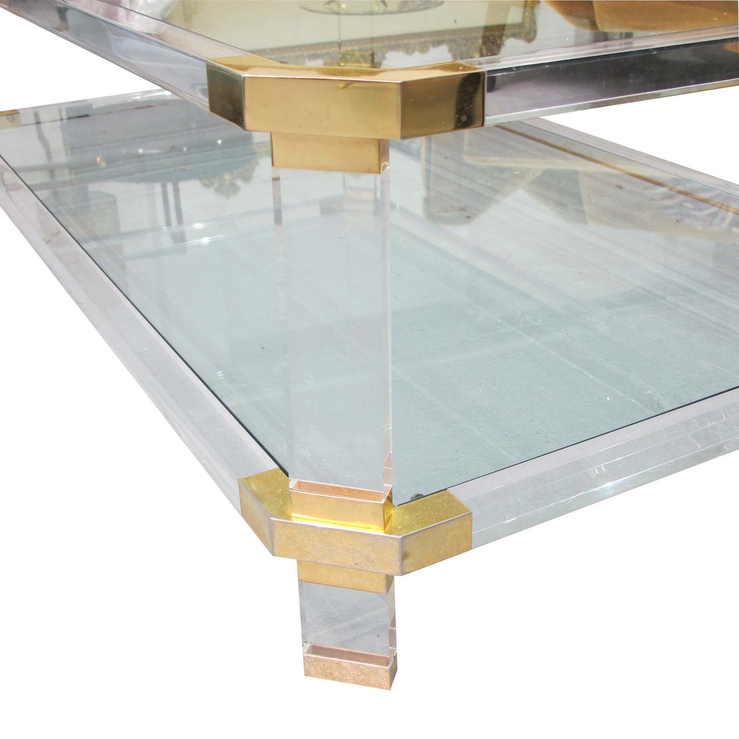 Rectangular Perspex coffee table