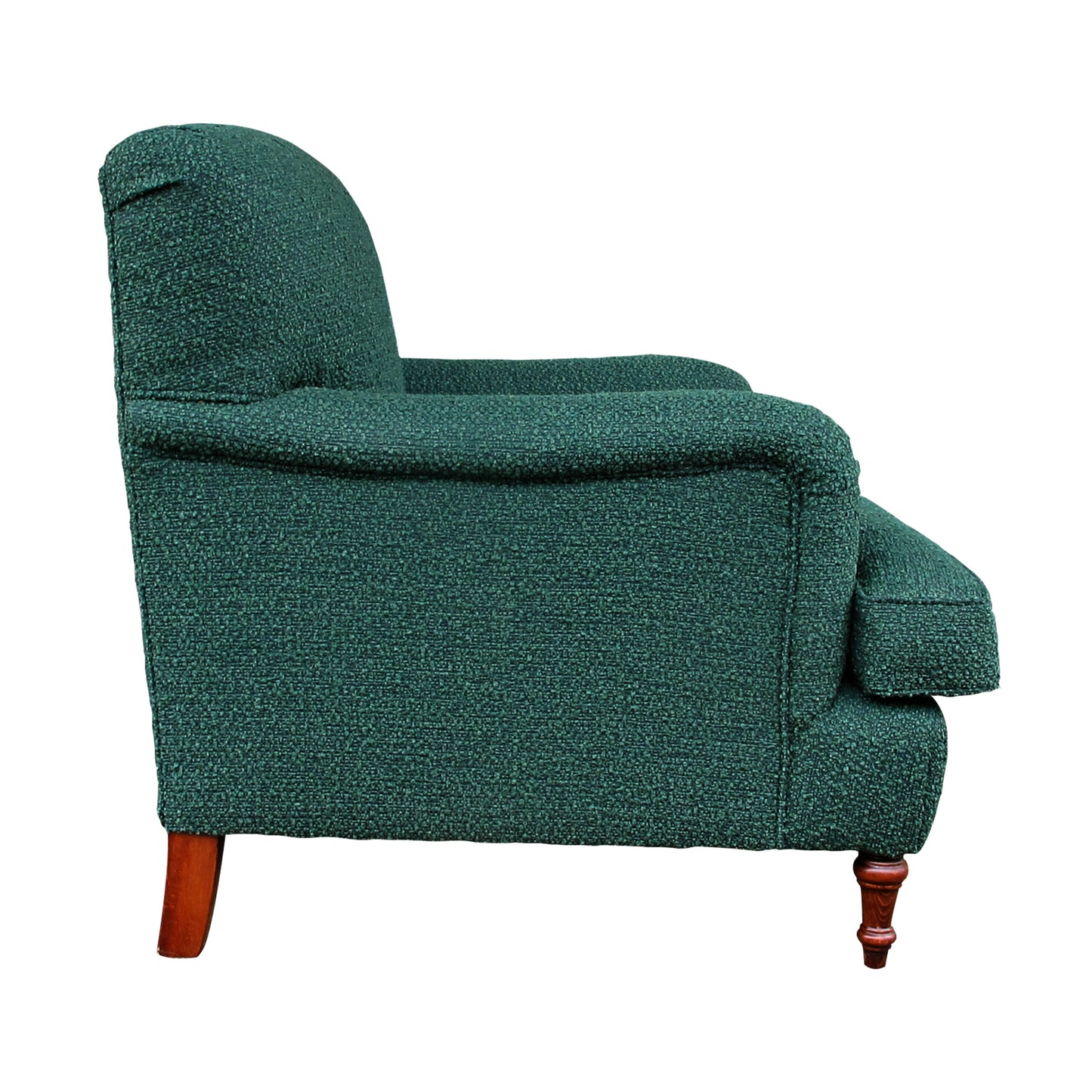 Mid-century Pair of Large Swedish Armchairs Newly Upholstered In a Green Fabric