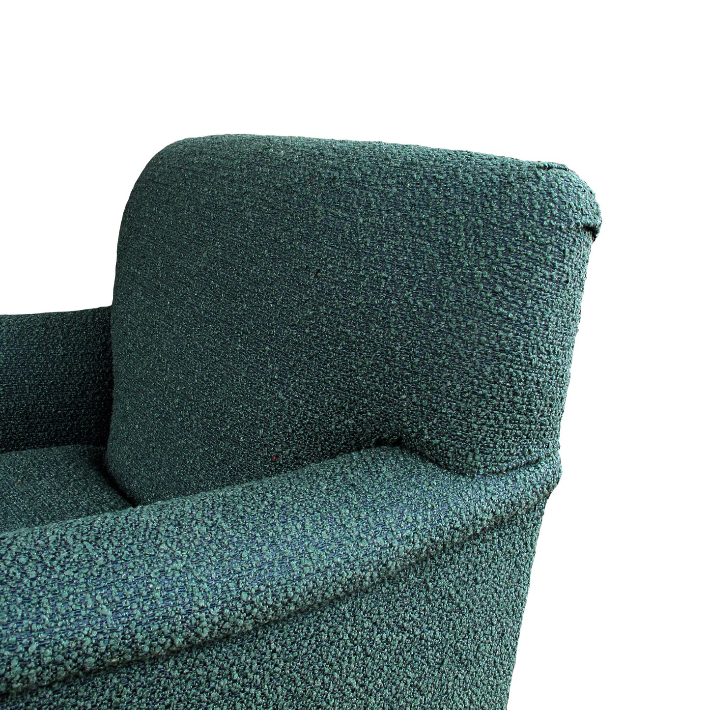 Mid-century Pair of Large Swedish Armchairs Newly Upholstered In a Green Fabric