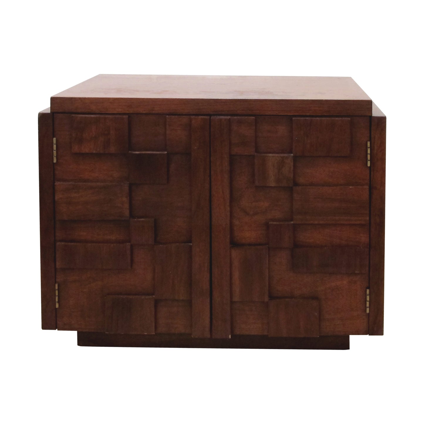 1960S Pair of “Brutalist” Walnut Staccato Paul Evans Bedside/End Tables by Lane, American