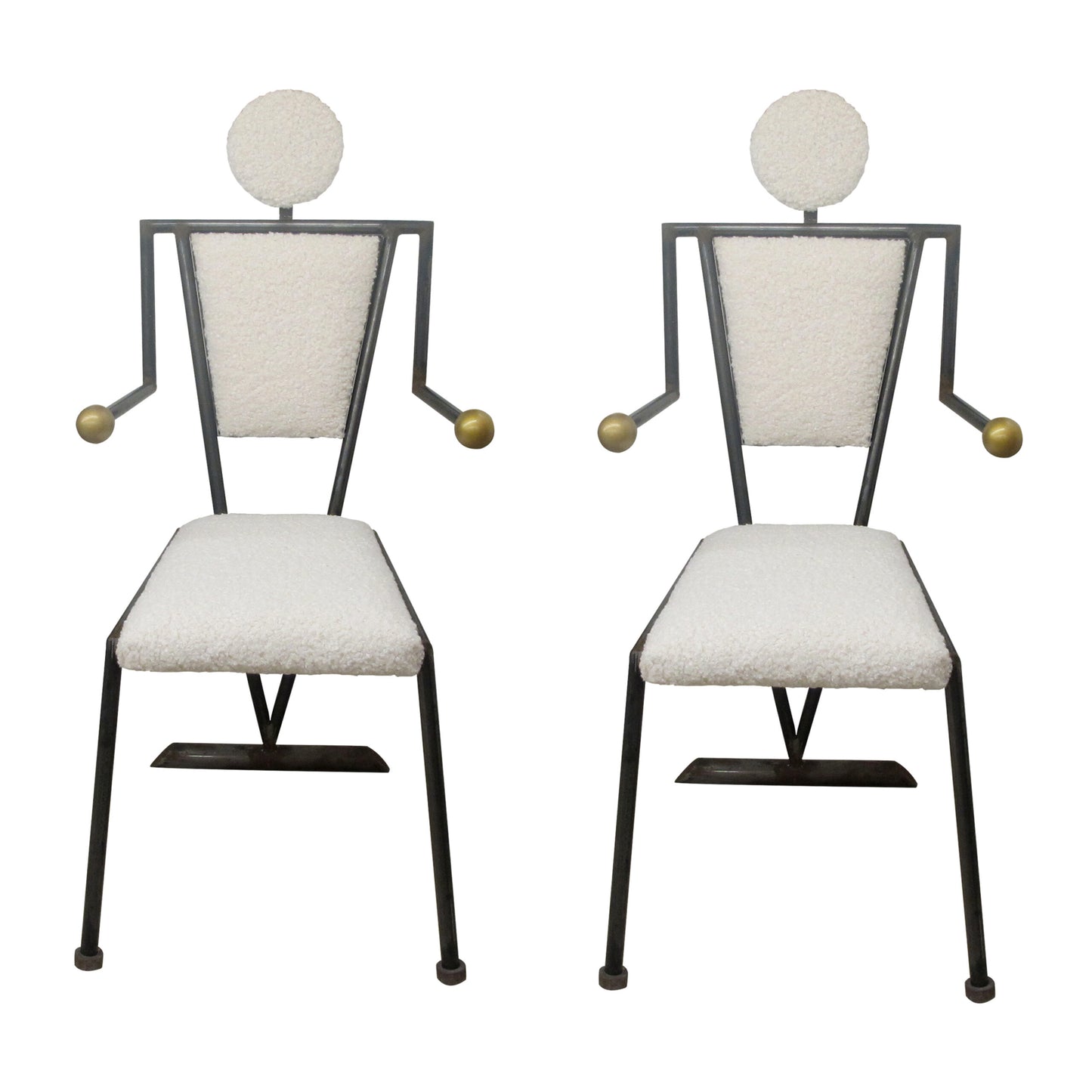 1980S Pair of Structural Occasional “Human Chairs”, French