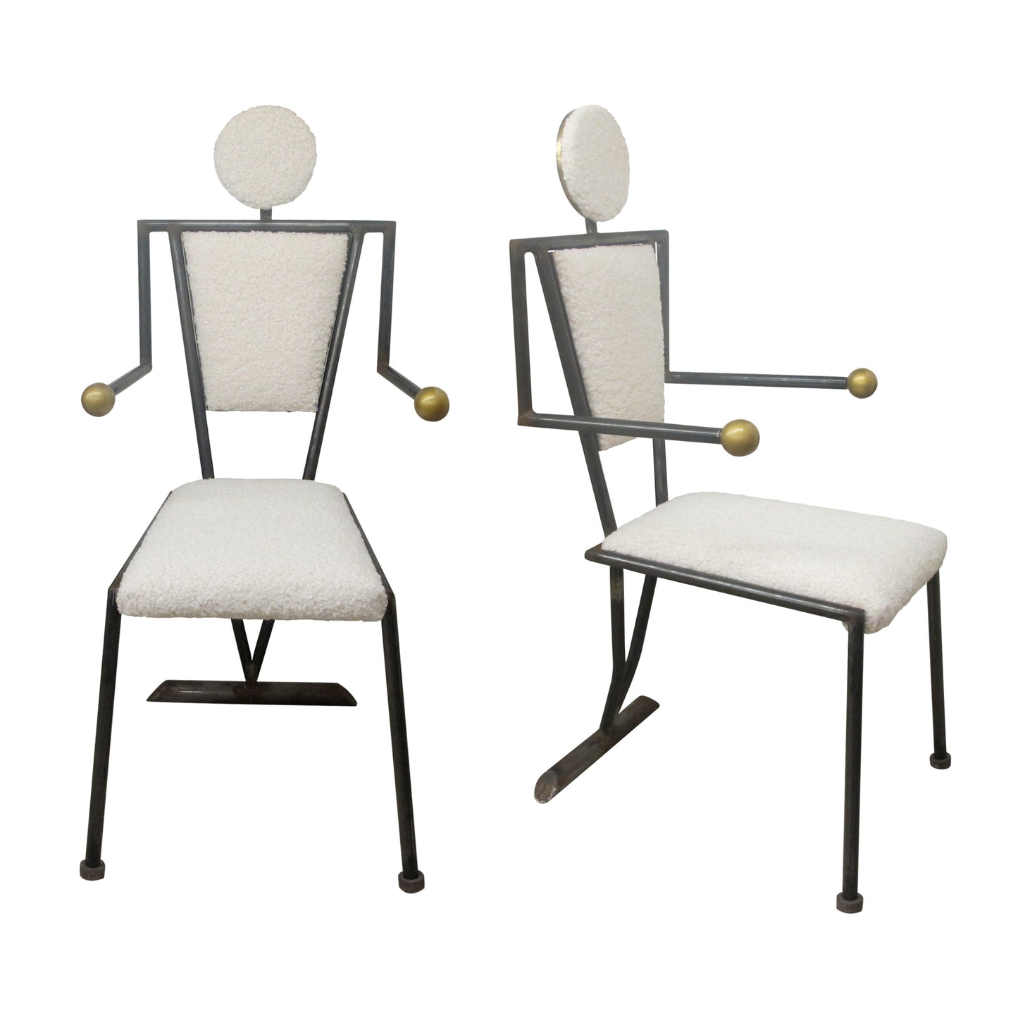 1980S Pair of Structural Occasional “Human Chairs”, French