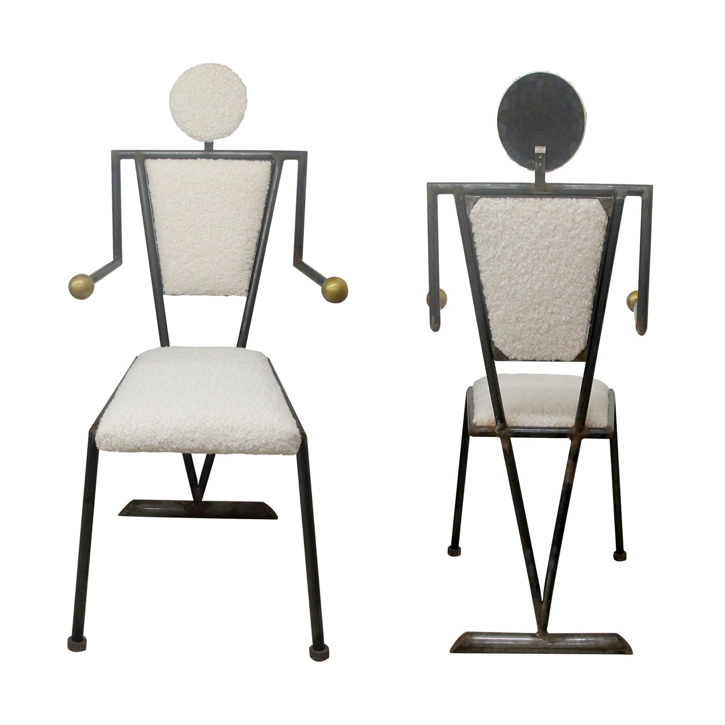 1980S Pair of Structural Occasional “Human Chairs”, French