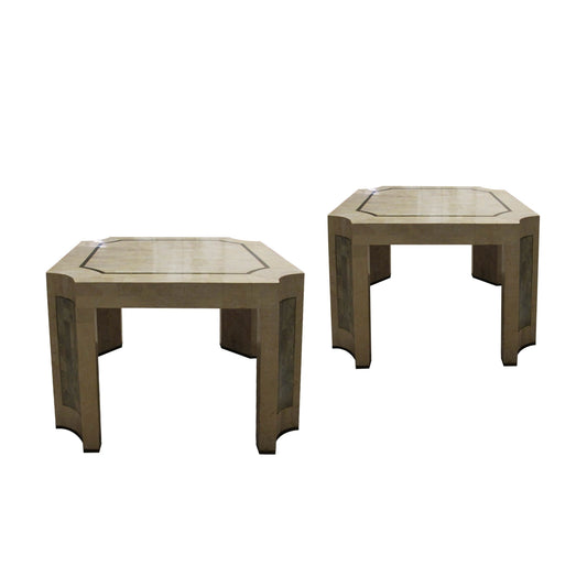 Pair of Tessellated stone side tables